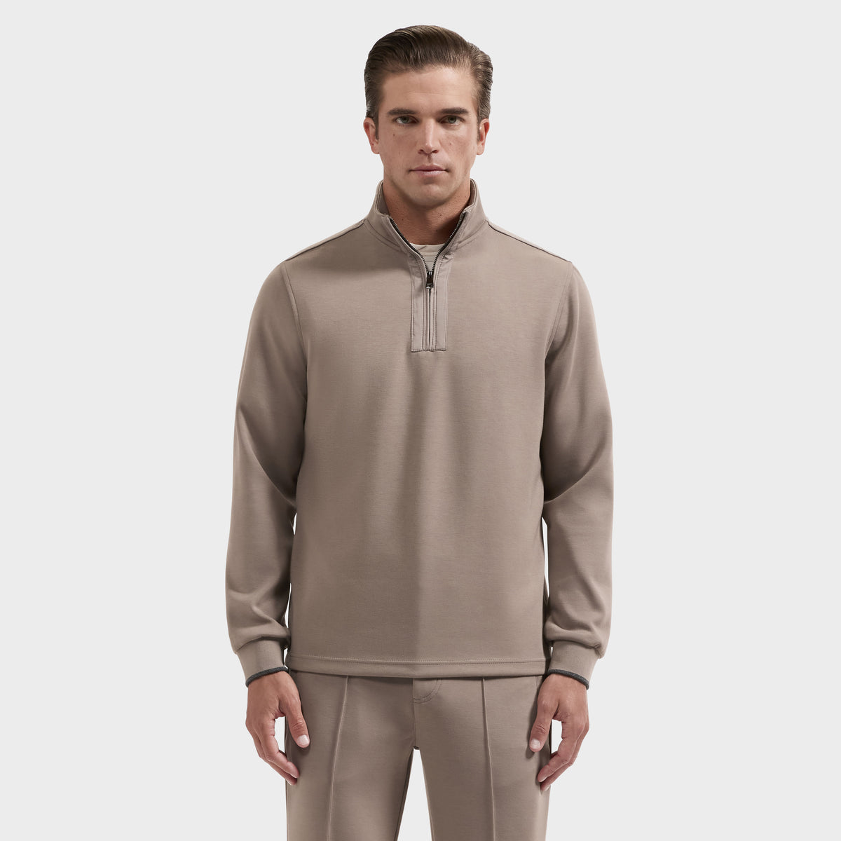 Soft Touch Solid Quarter-Zip Pullover