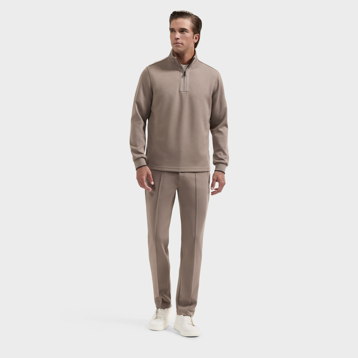 Soft Touch Solid Quarter-Zip Pullover