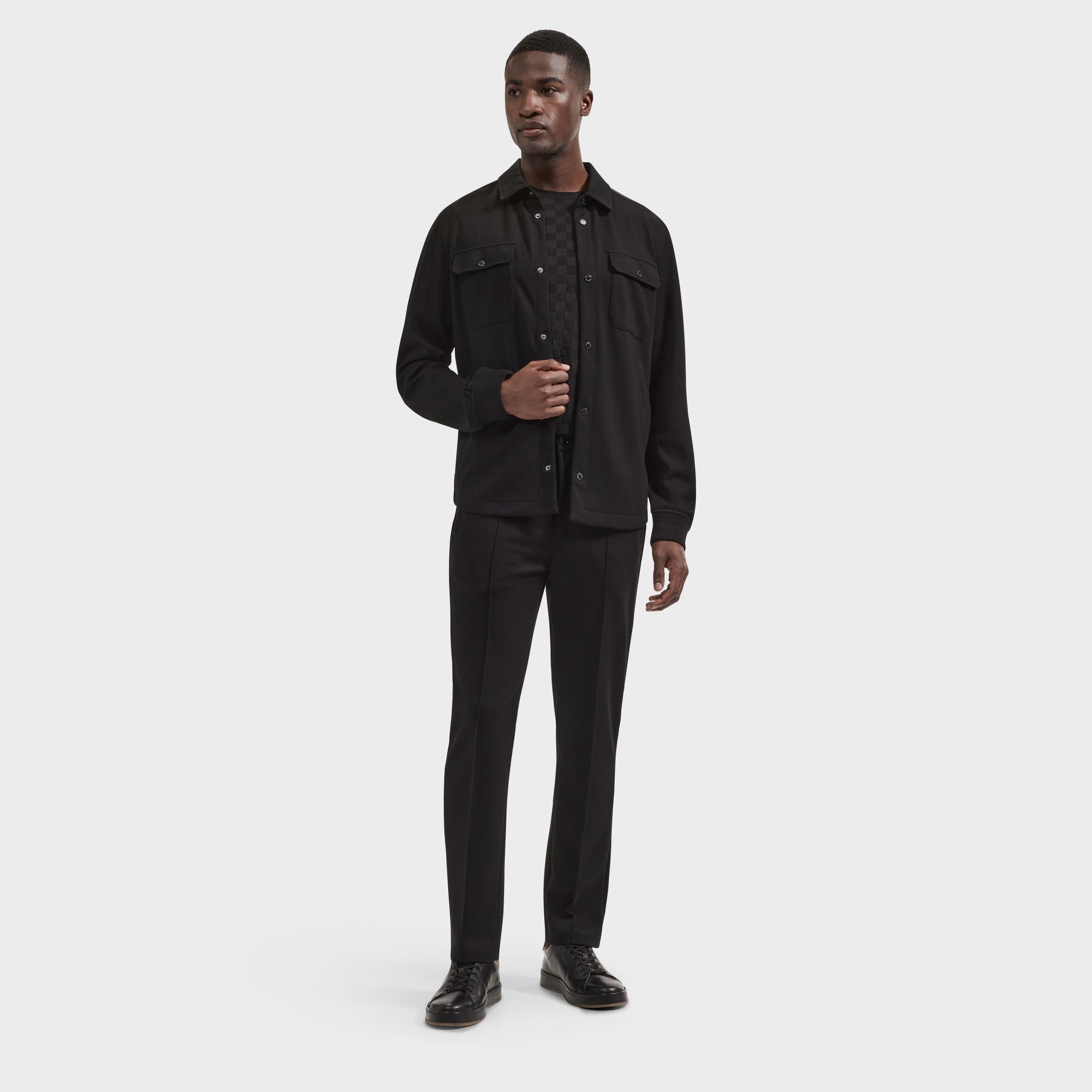 Soft Touch Knit Shirt Jacket