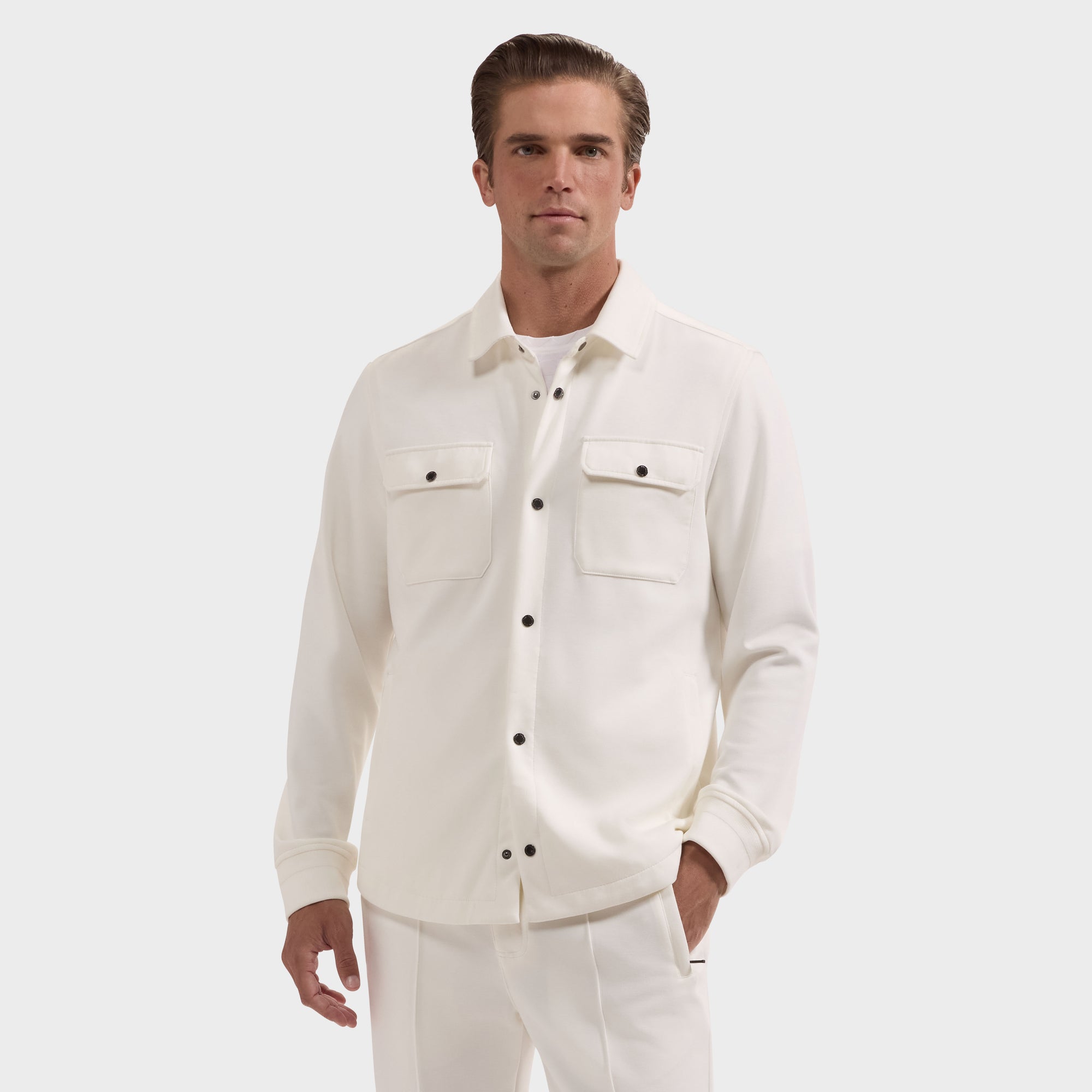 Soft Touch Knit Shirt Jacket