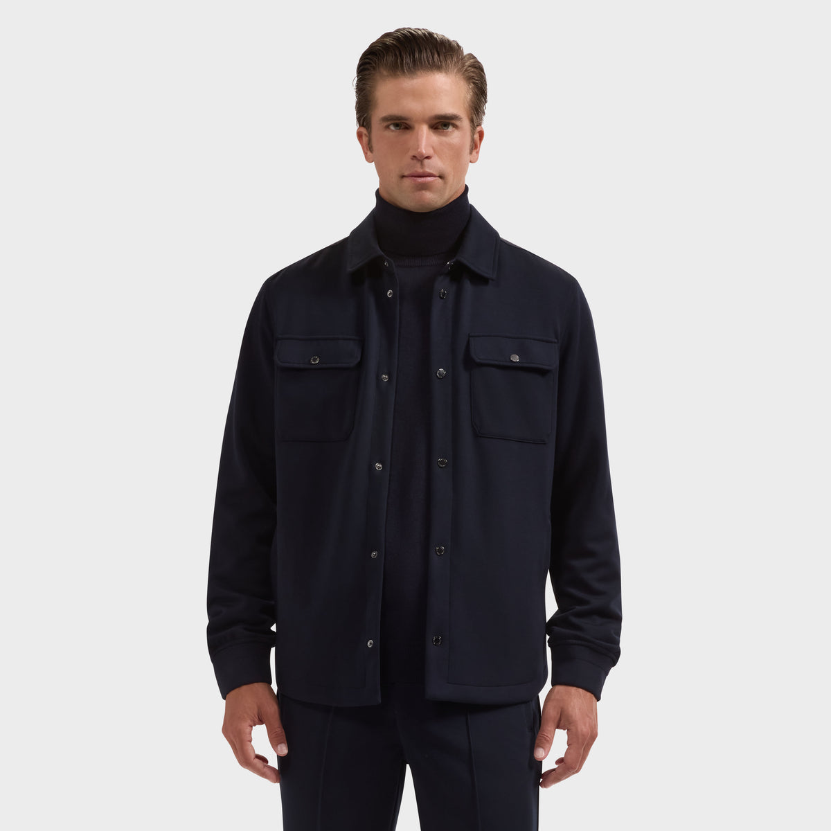 Soft Touch Knit Shirt Jacket