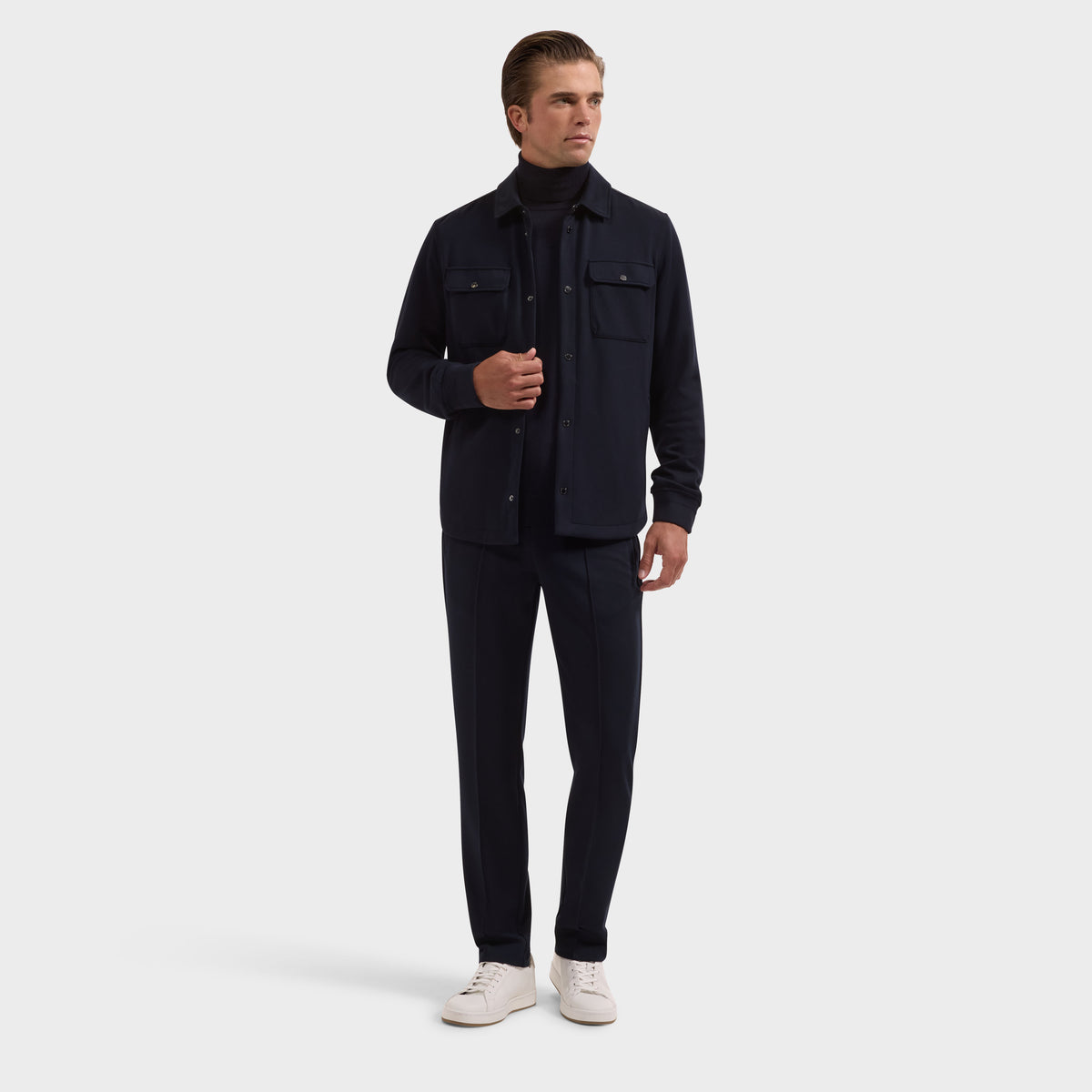 Soft Touch Knit Shirt Jacket