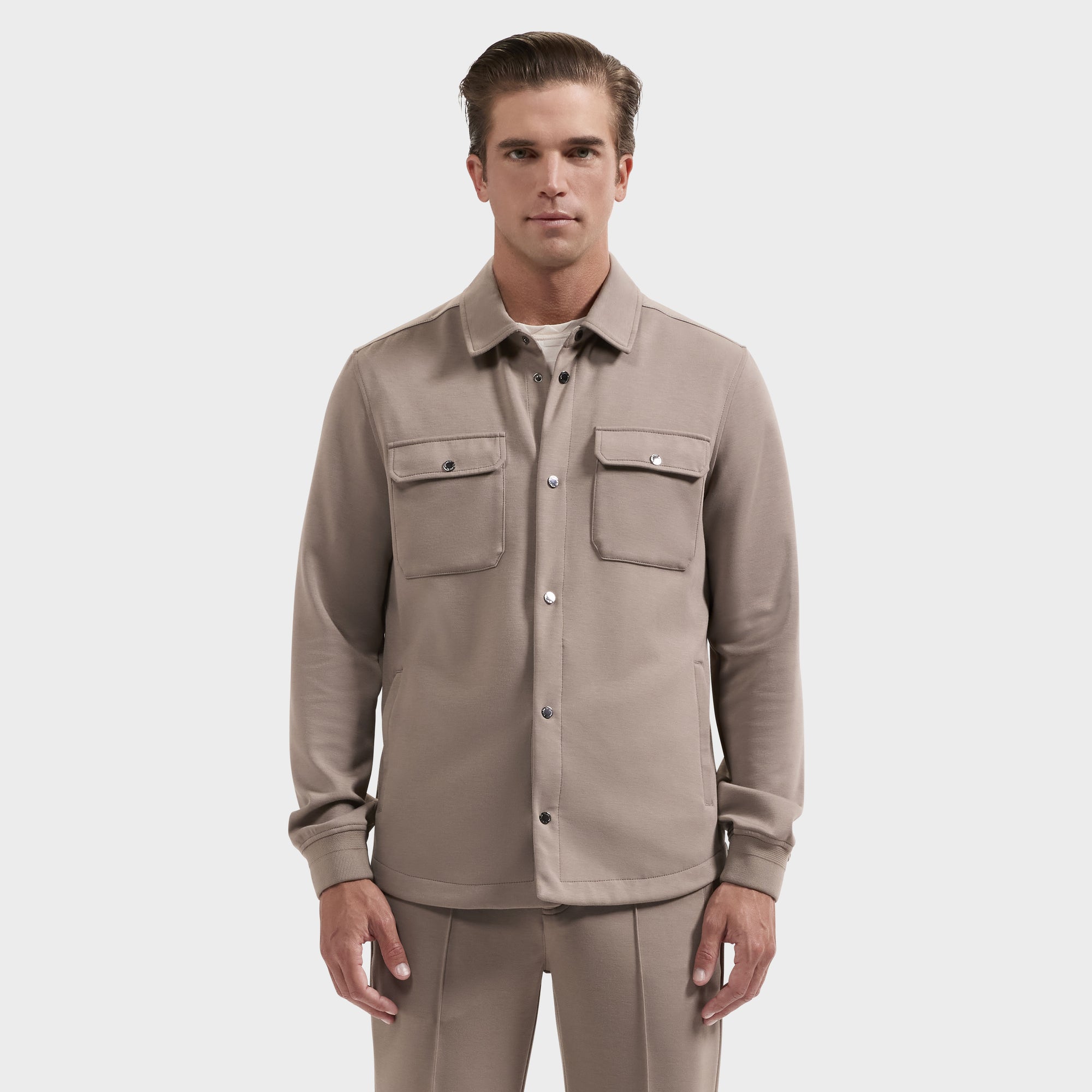 Soft Touch Knit Shirt Jacket