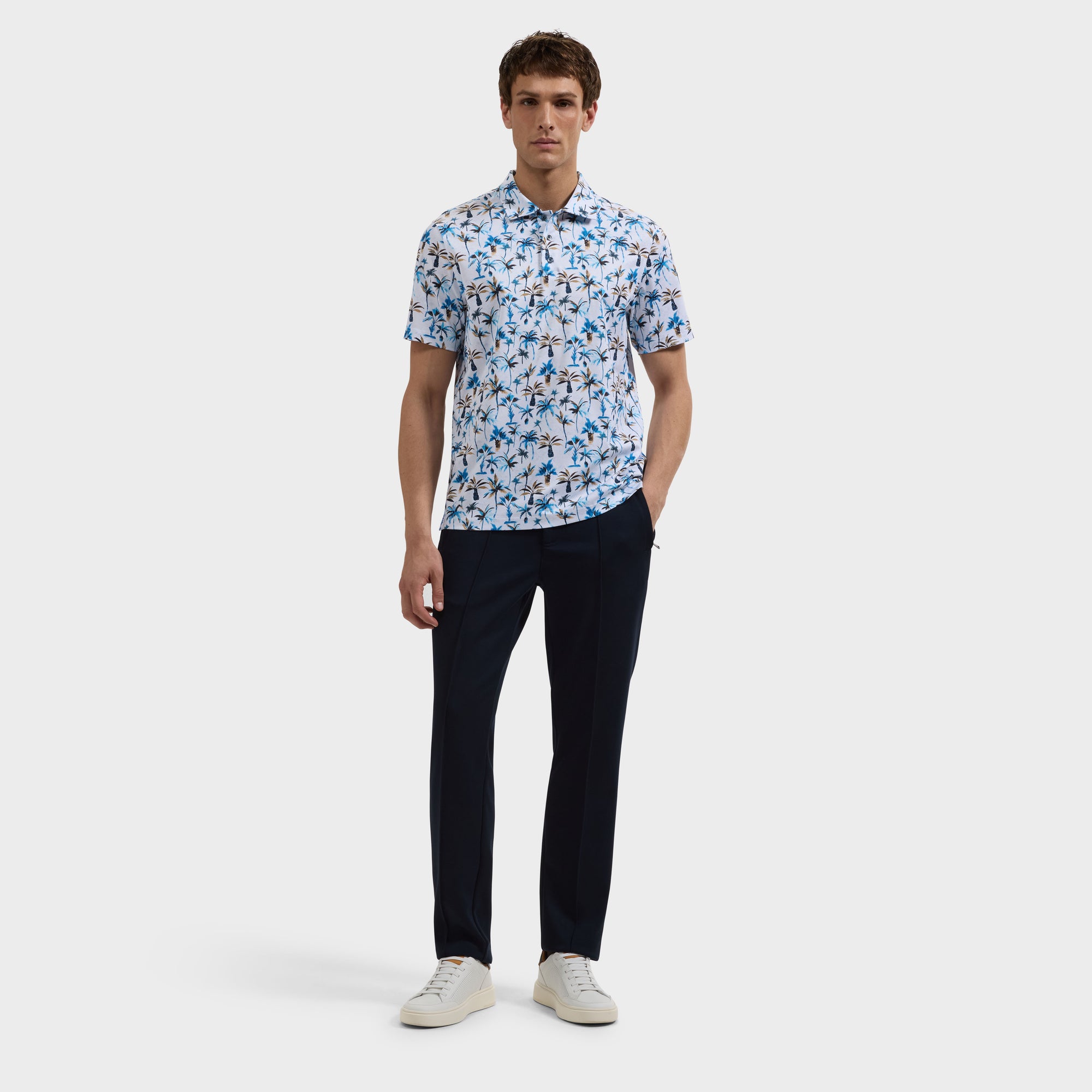 Hendrix Palm Print Polo Shirt