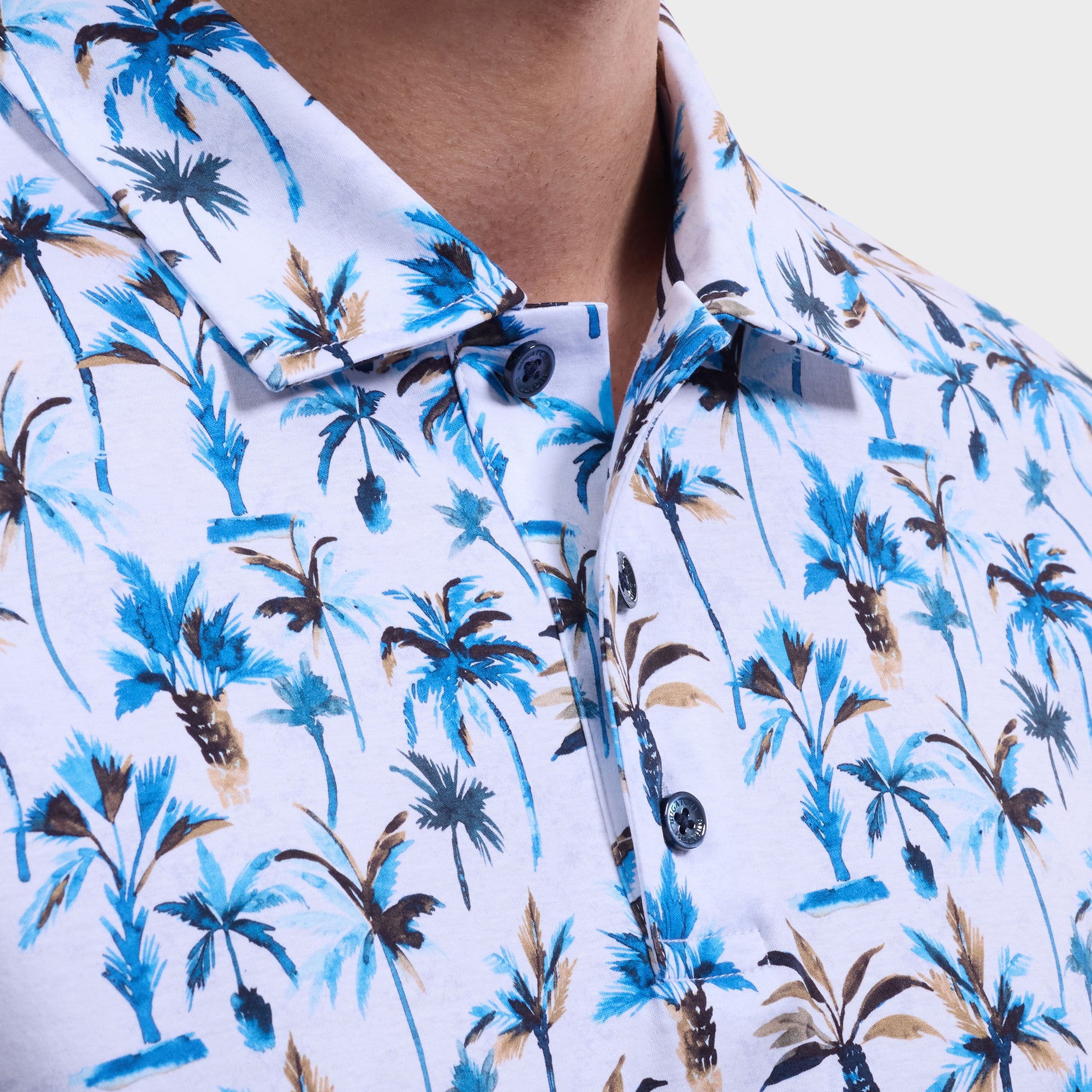 Hendrix Palm Print Polo Shirt