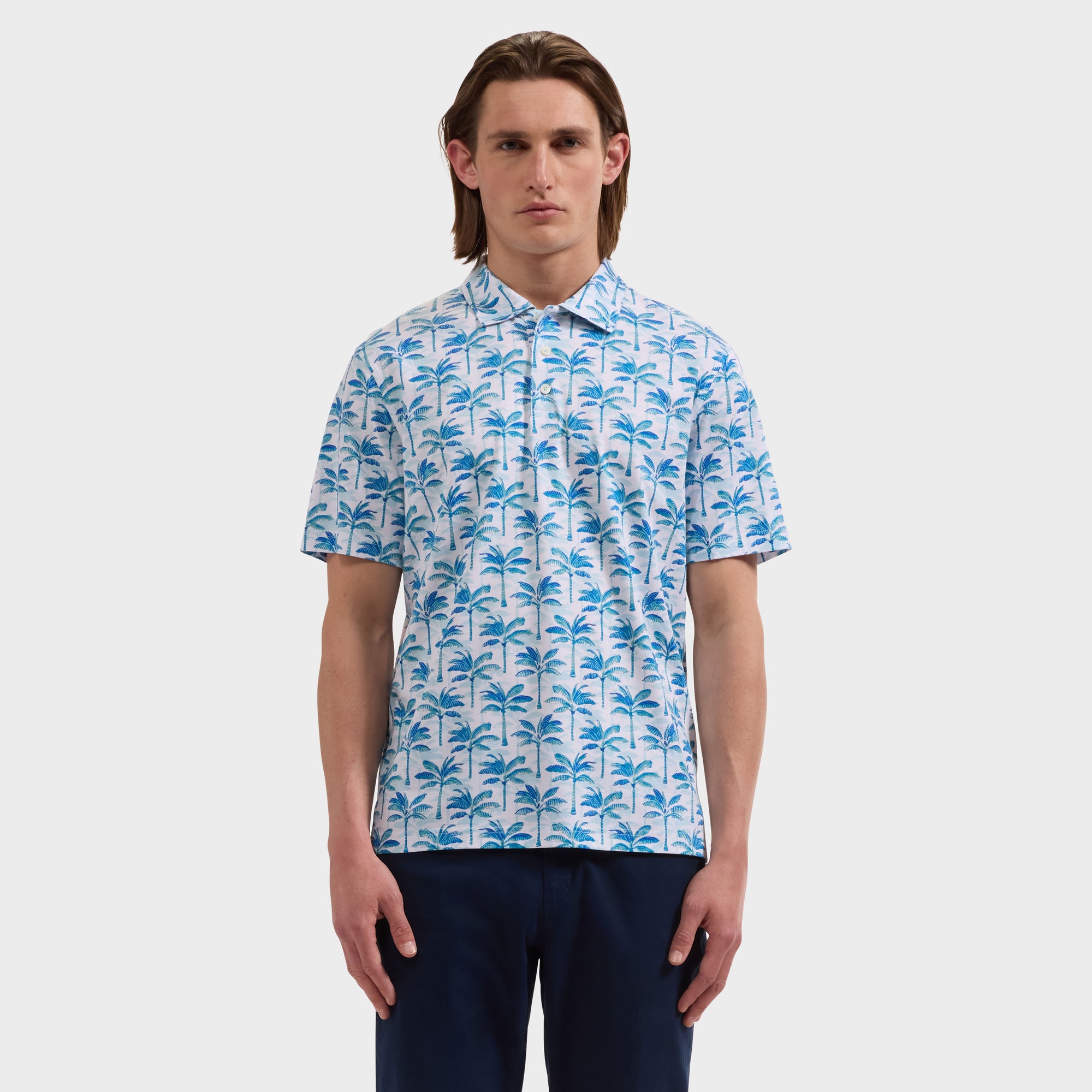 Hendrix Palm Print Polo Shirt