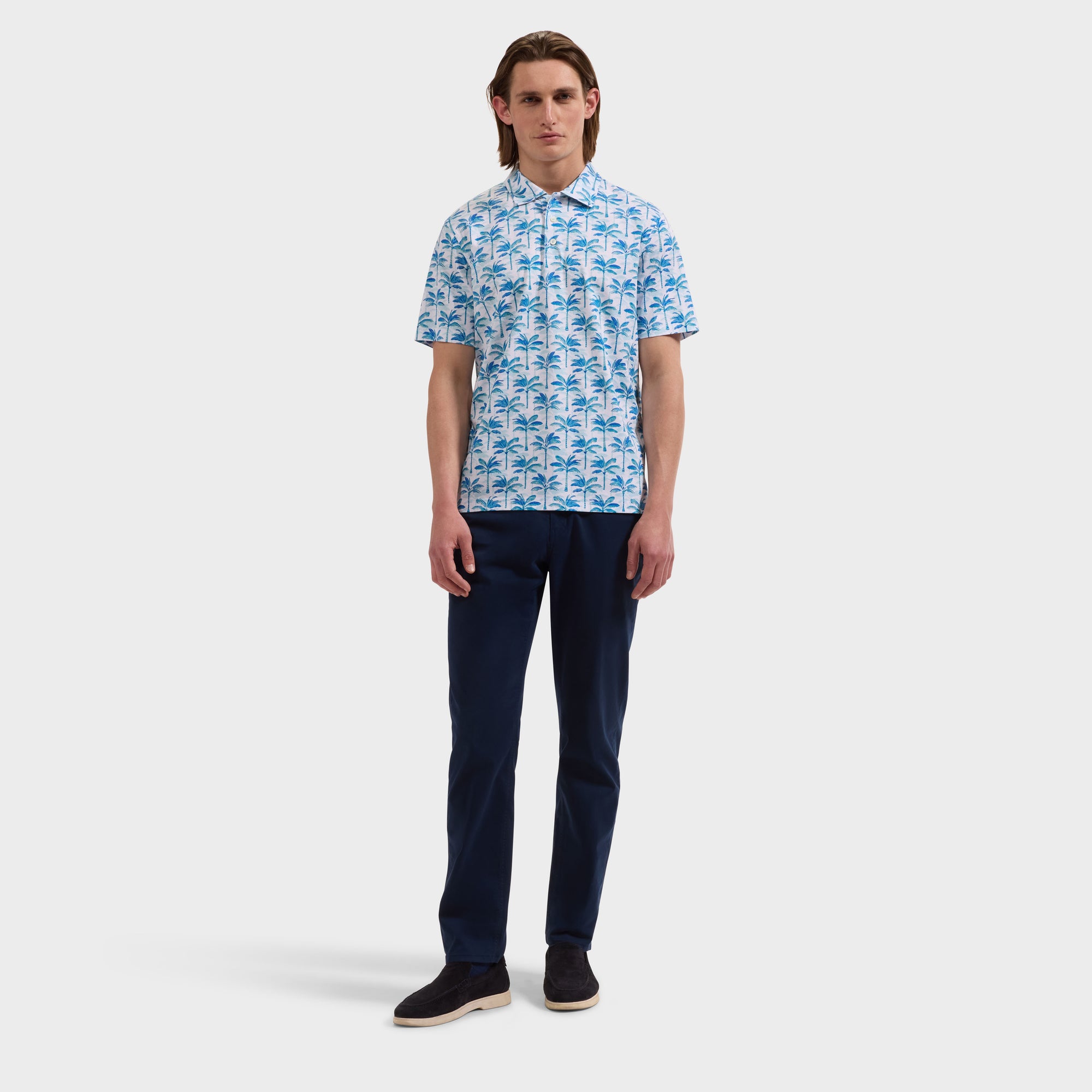 Hendrix Palm Print Polo Shirt