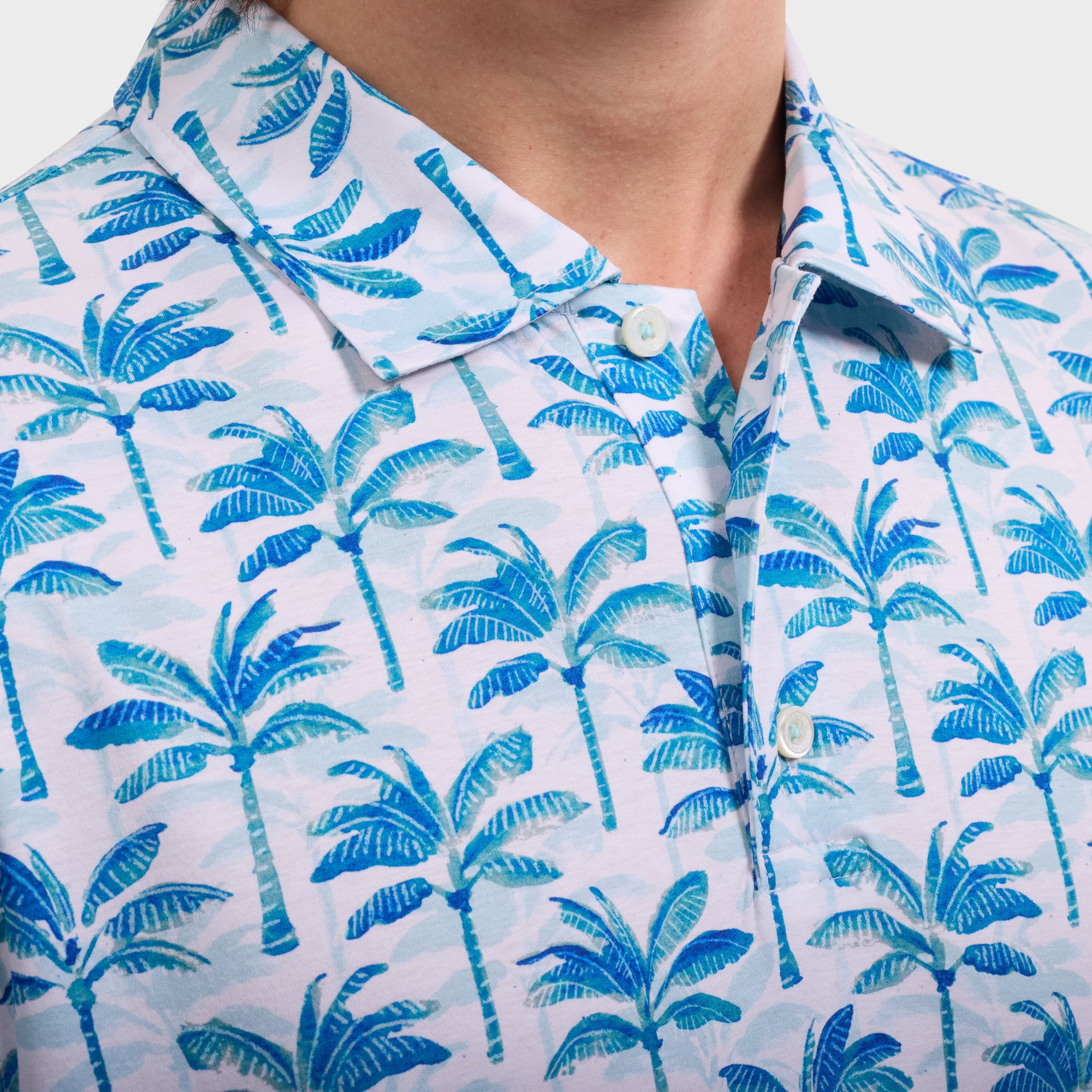 Hendrix Palm Print Polo Shirt