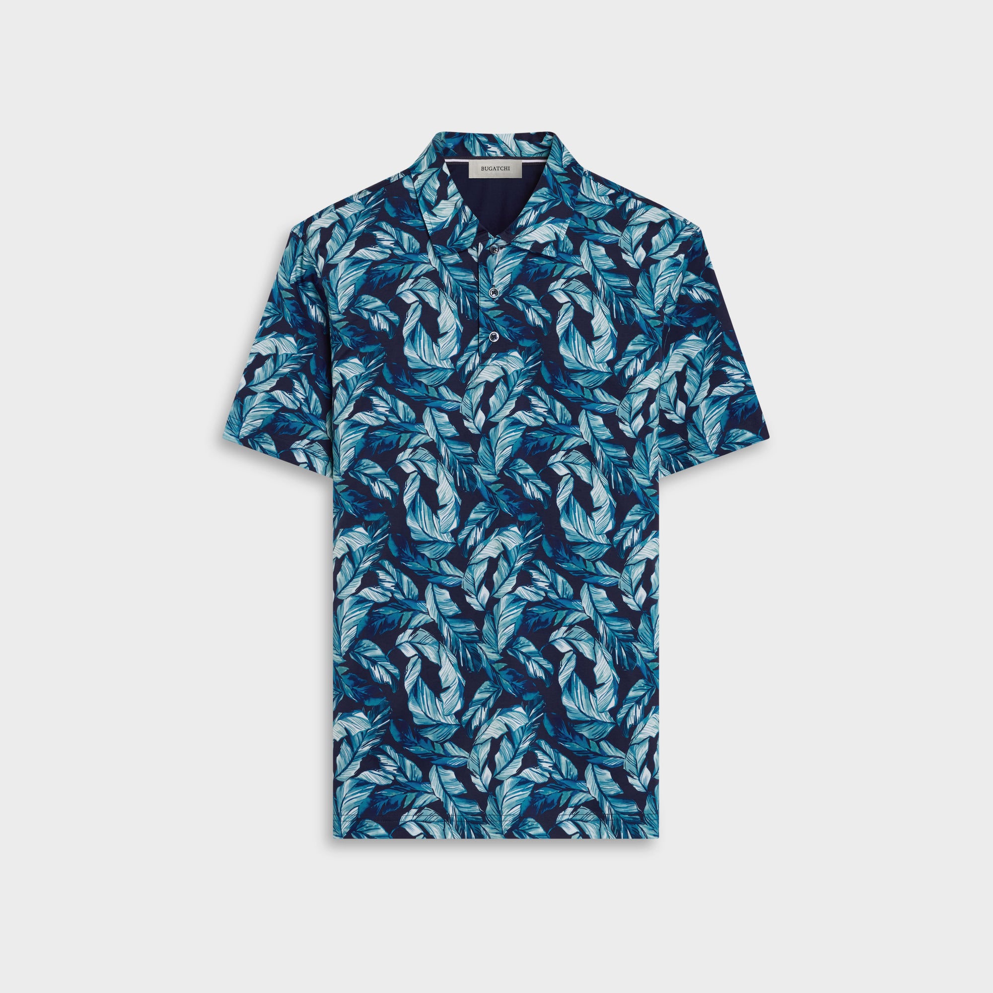 Hendrix Leaf Print Polo Shirt