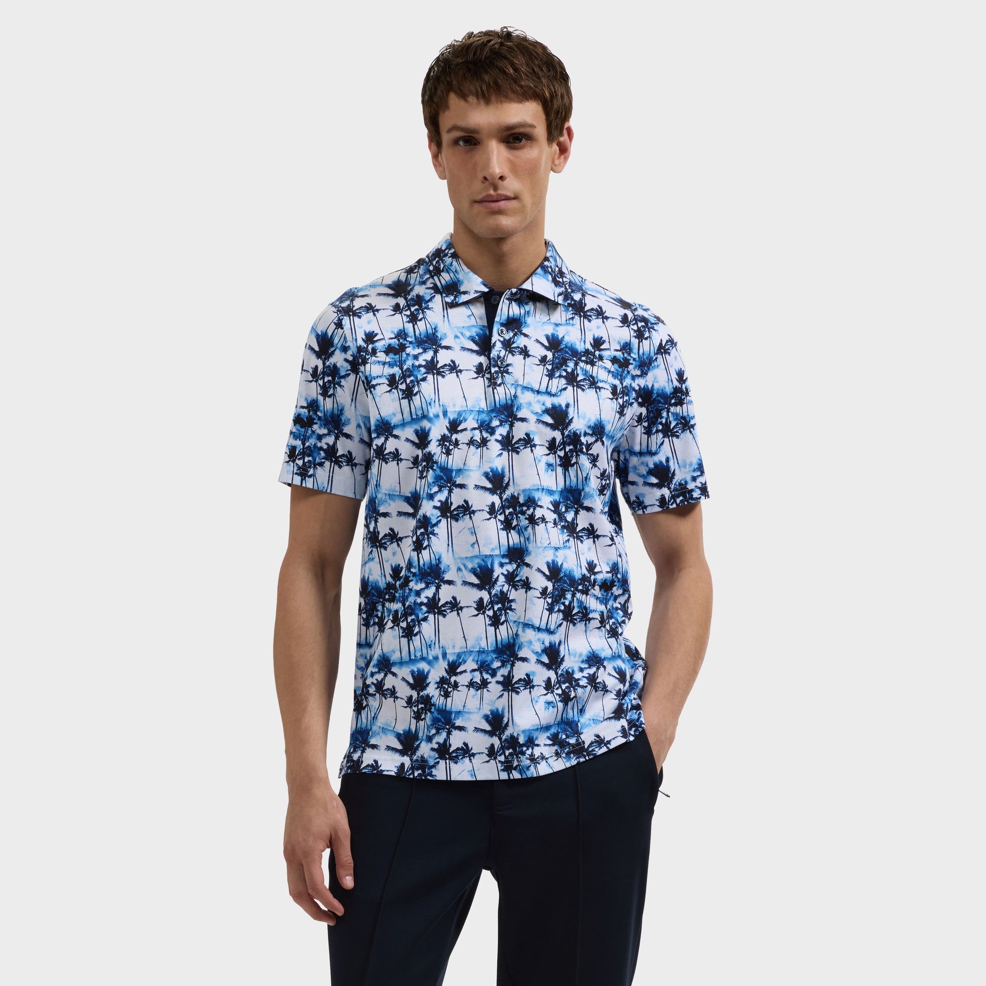 Hendrix Palm Print Polo Shirt
