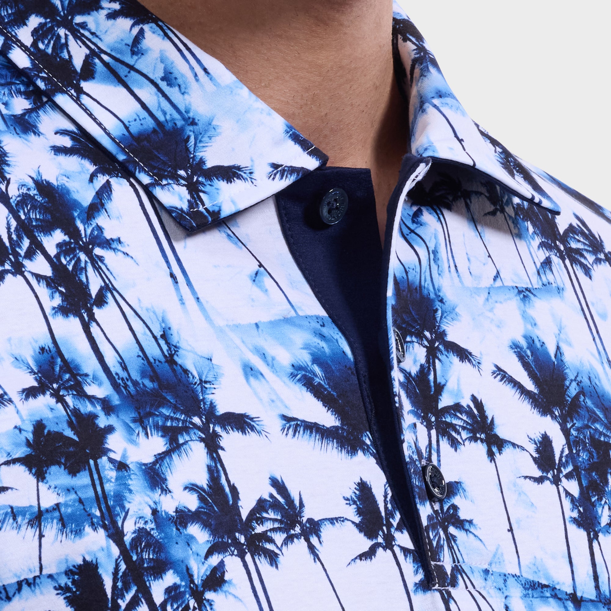 Hendrix Palm Print Polo Shirt