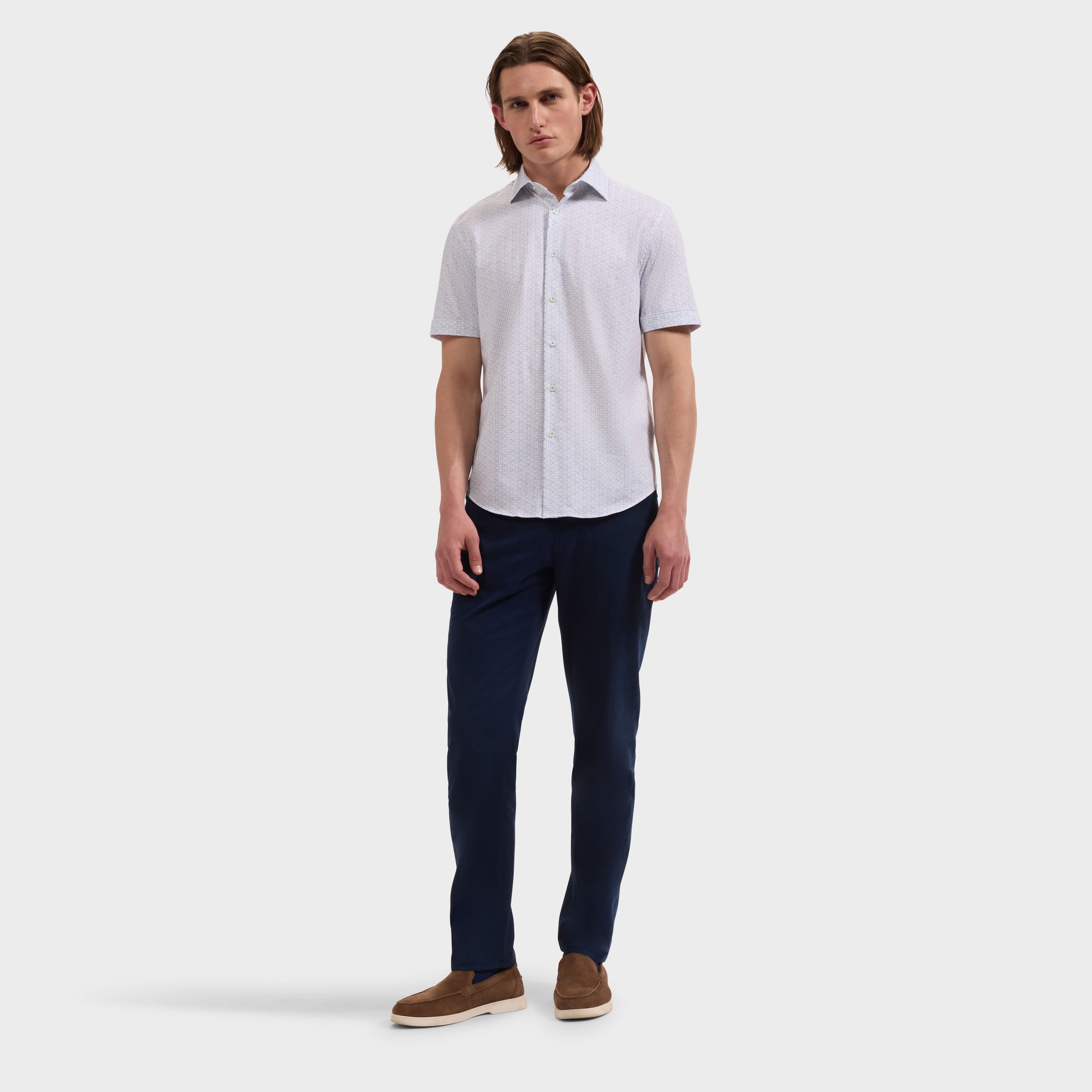 Miles OoohCotton Geometric Short-Sleeve Shirt