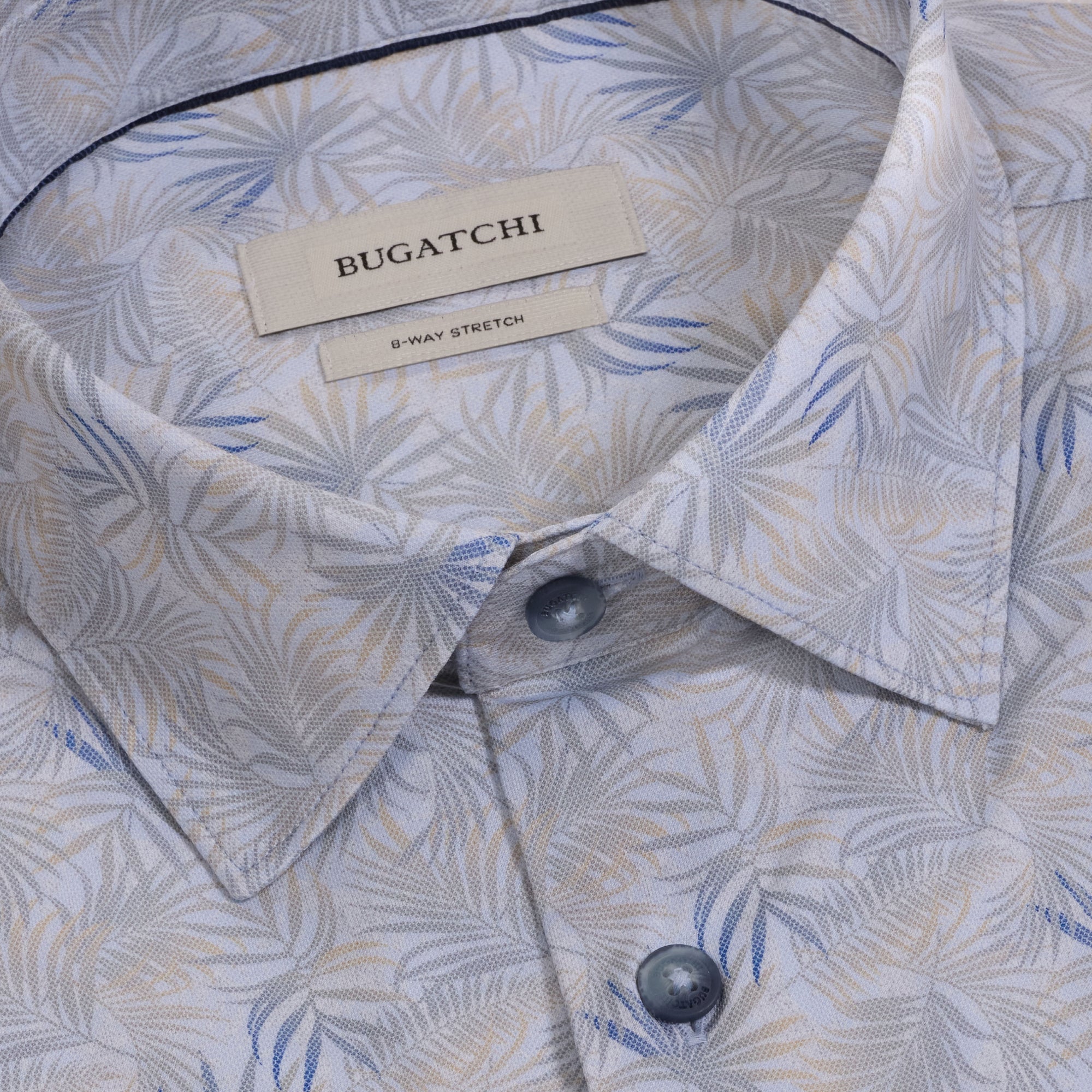 Miles OoohCotton Leaf Print Short-Sleeve Shirt