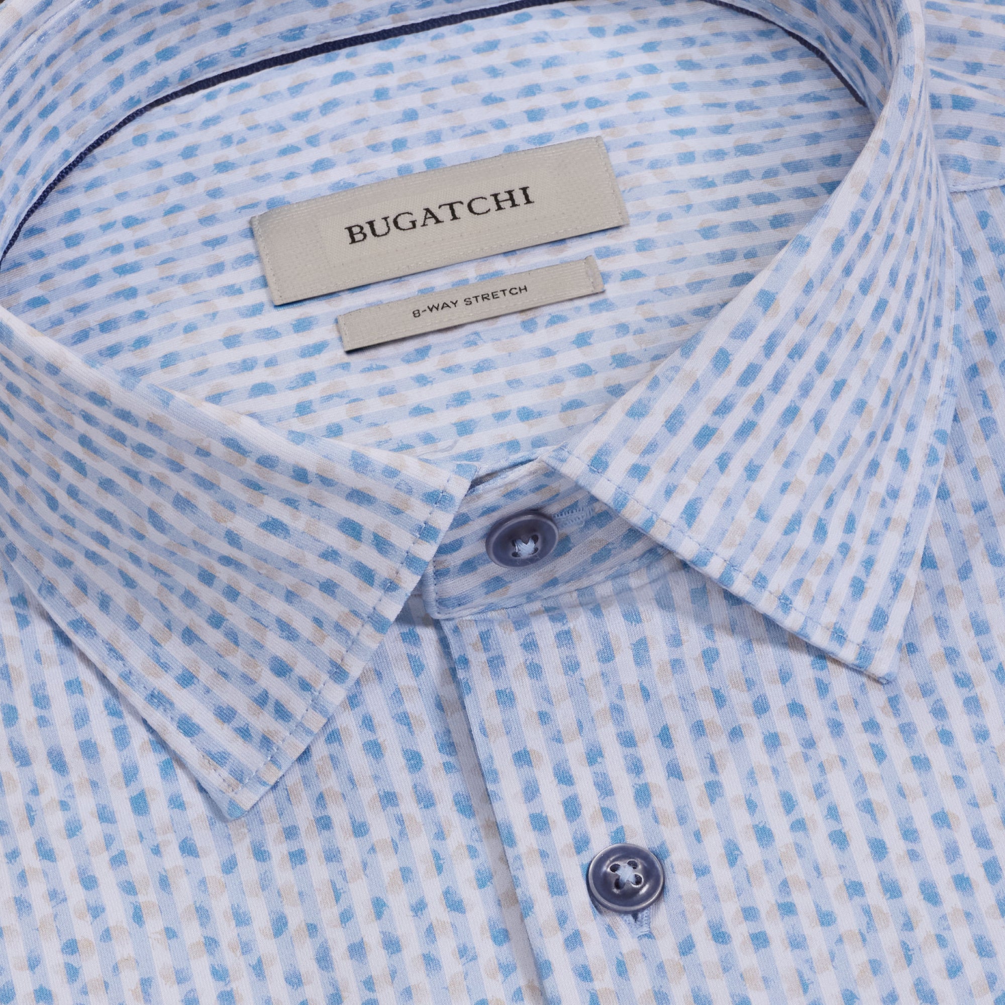 Miles OoohCotton Striped Leaf Short-Sleeve Shirt