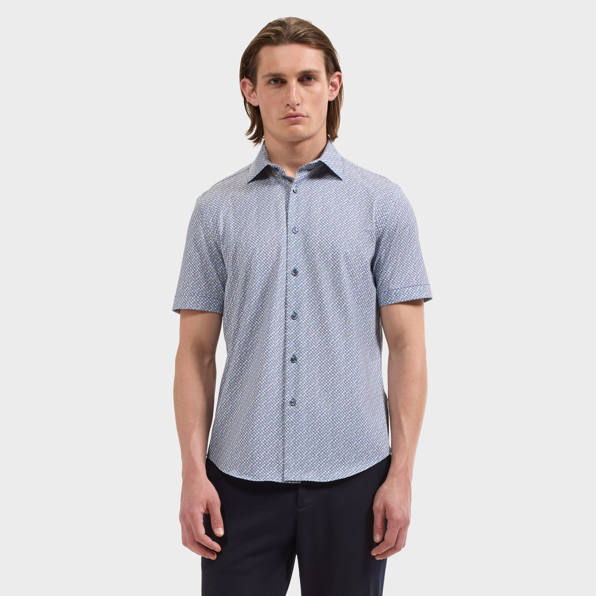 Miles OoohCotton Geometric Short-Sleeve Shirt