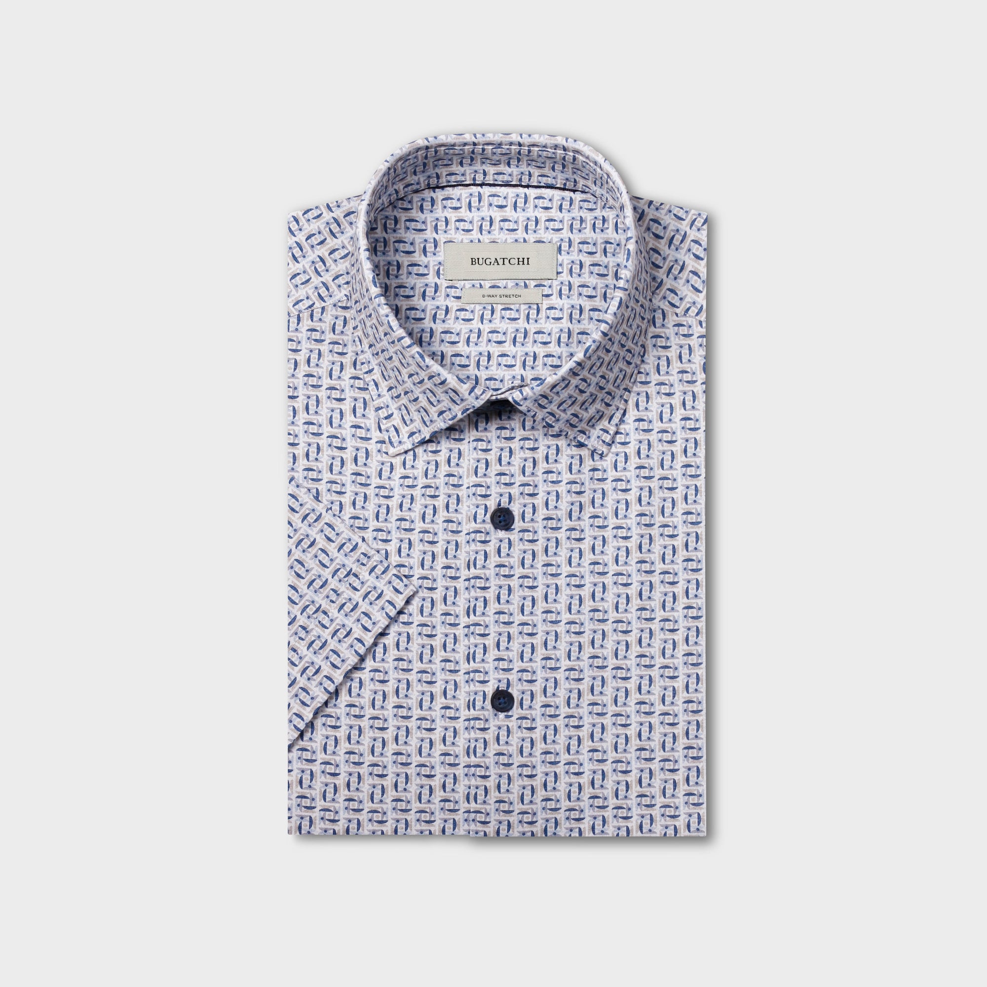 Miles OoohCotton Geometric Short-Sleeve Shirt