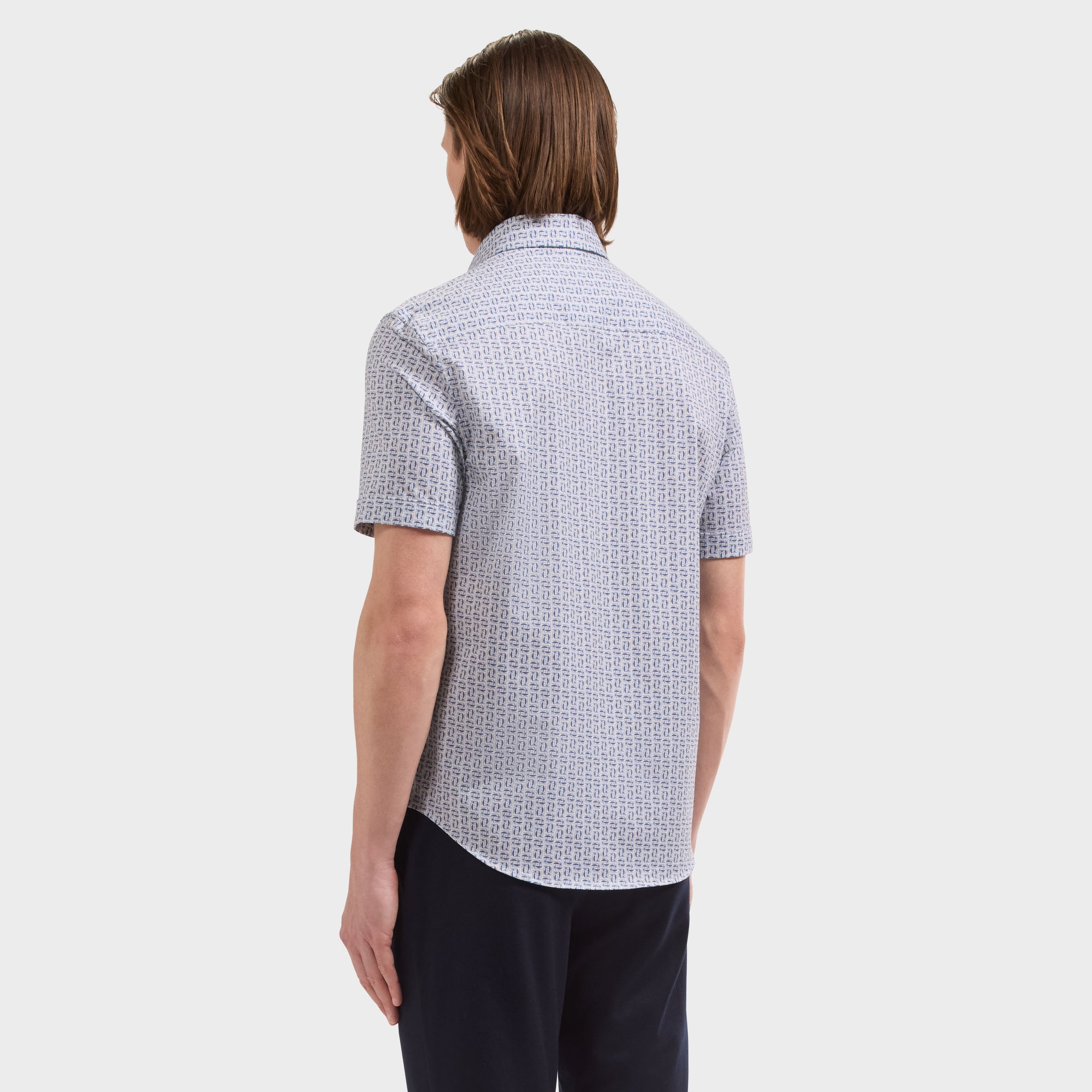 Miles OoohCotton Geometric Short-Sleeve Shirt