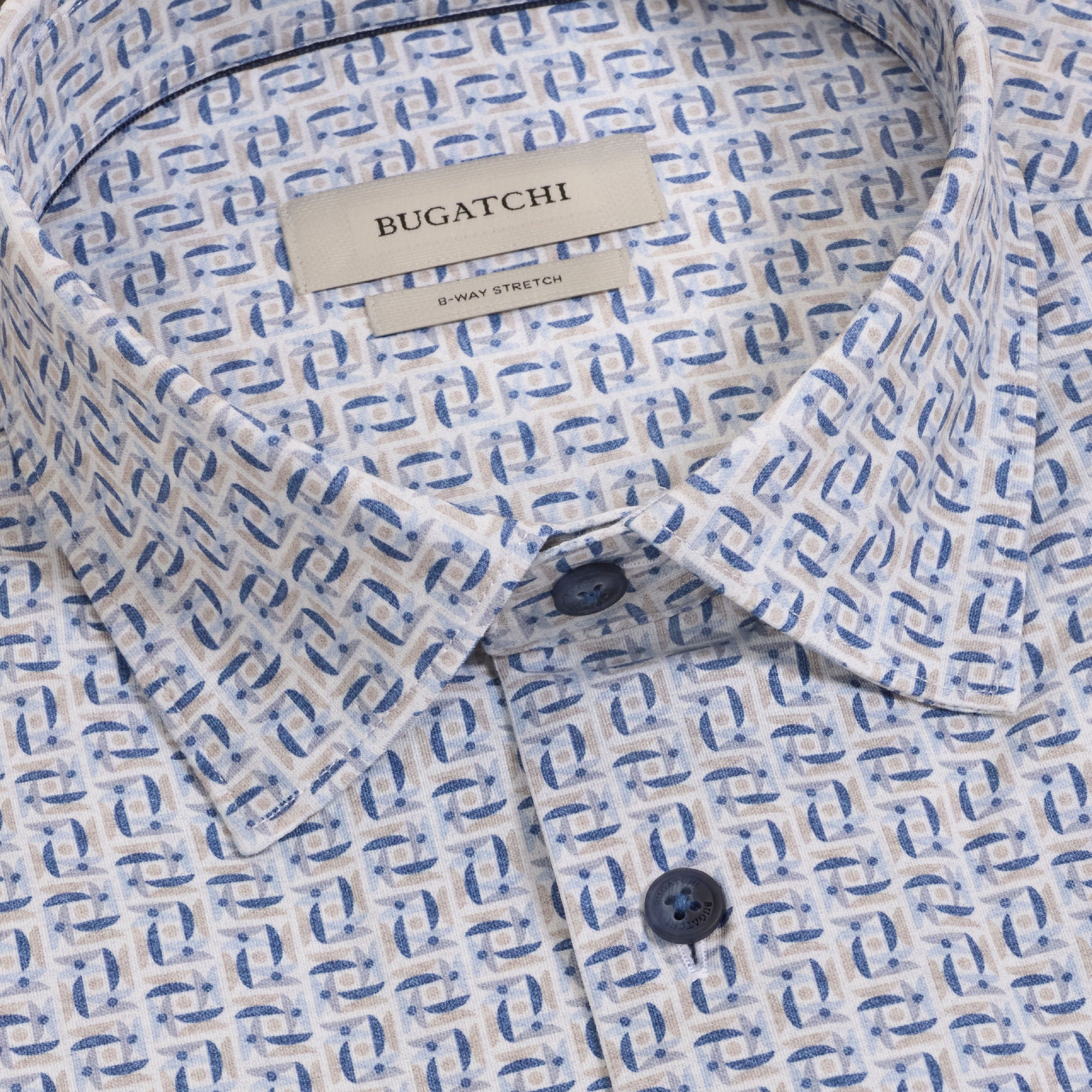 Miles OoohCotton Geometric Short-Sleeve Shirt