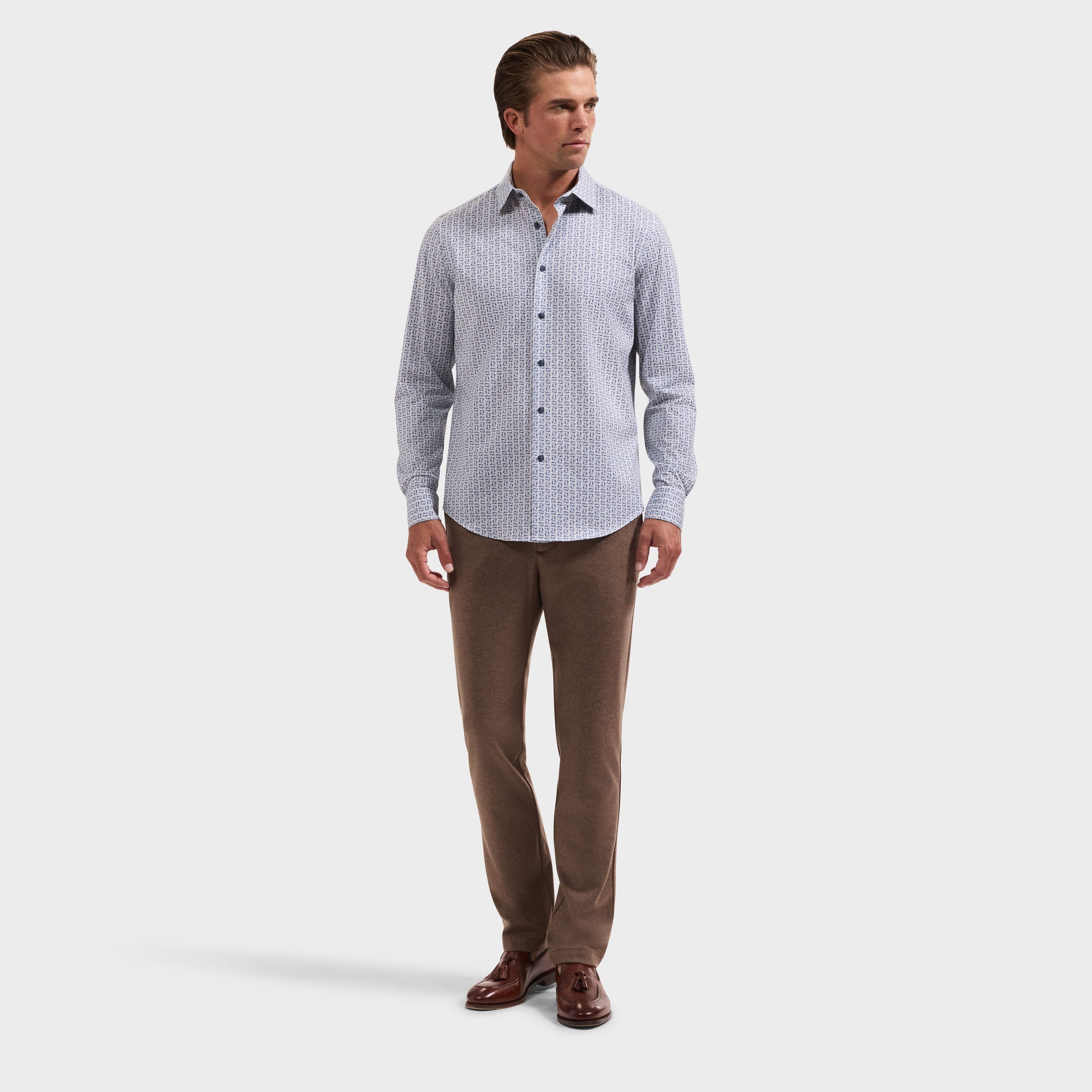 James OoohCotton Geometric Shirt