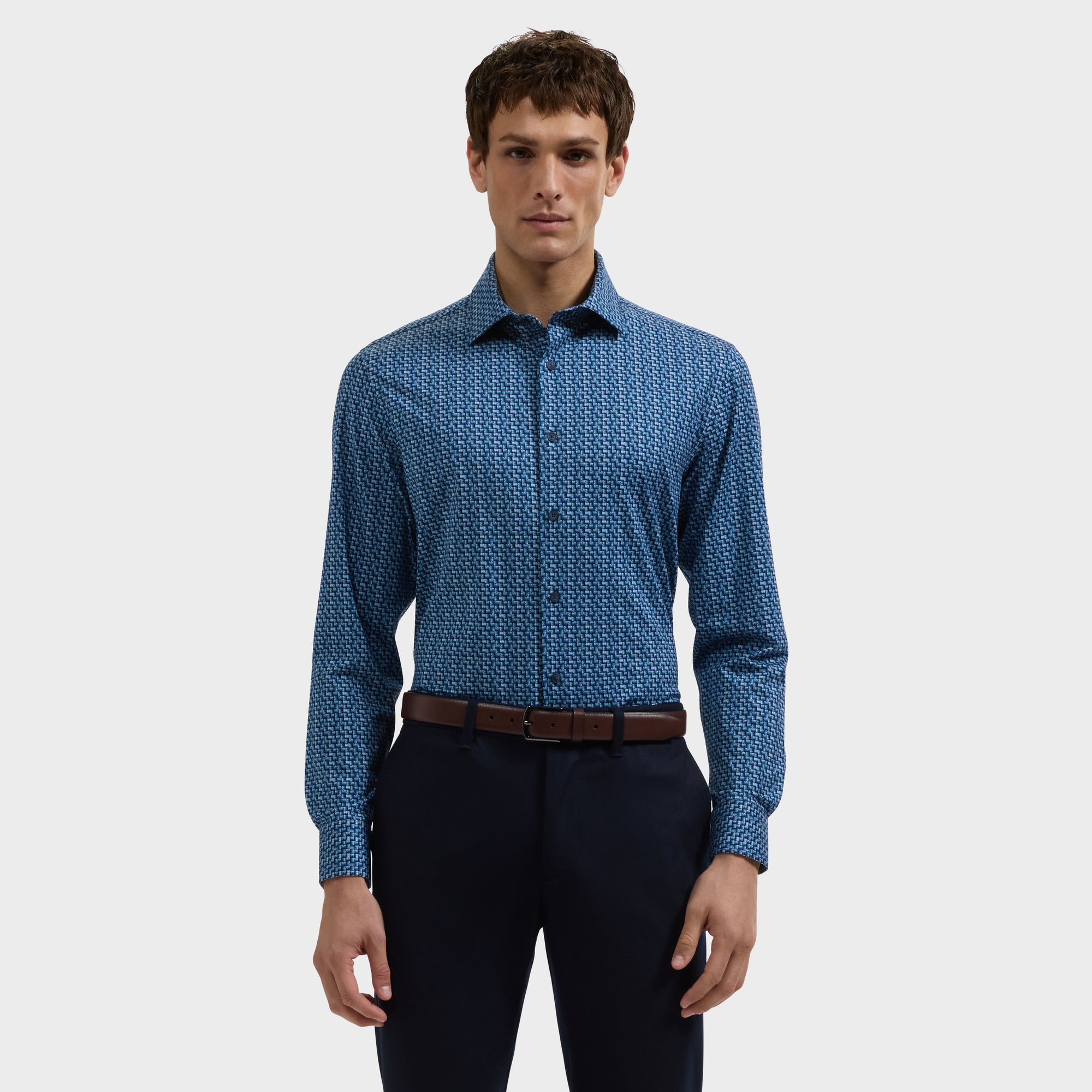 James OoohCotton Basketweave Shirt
