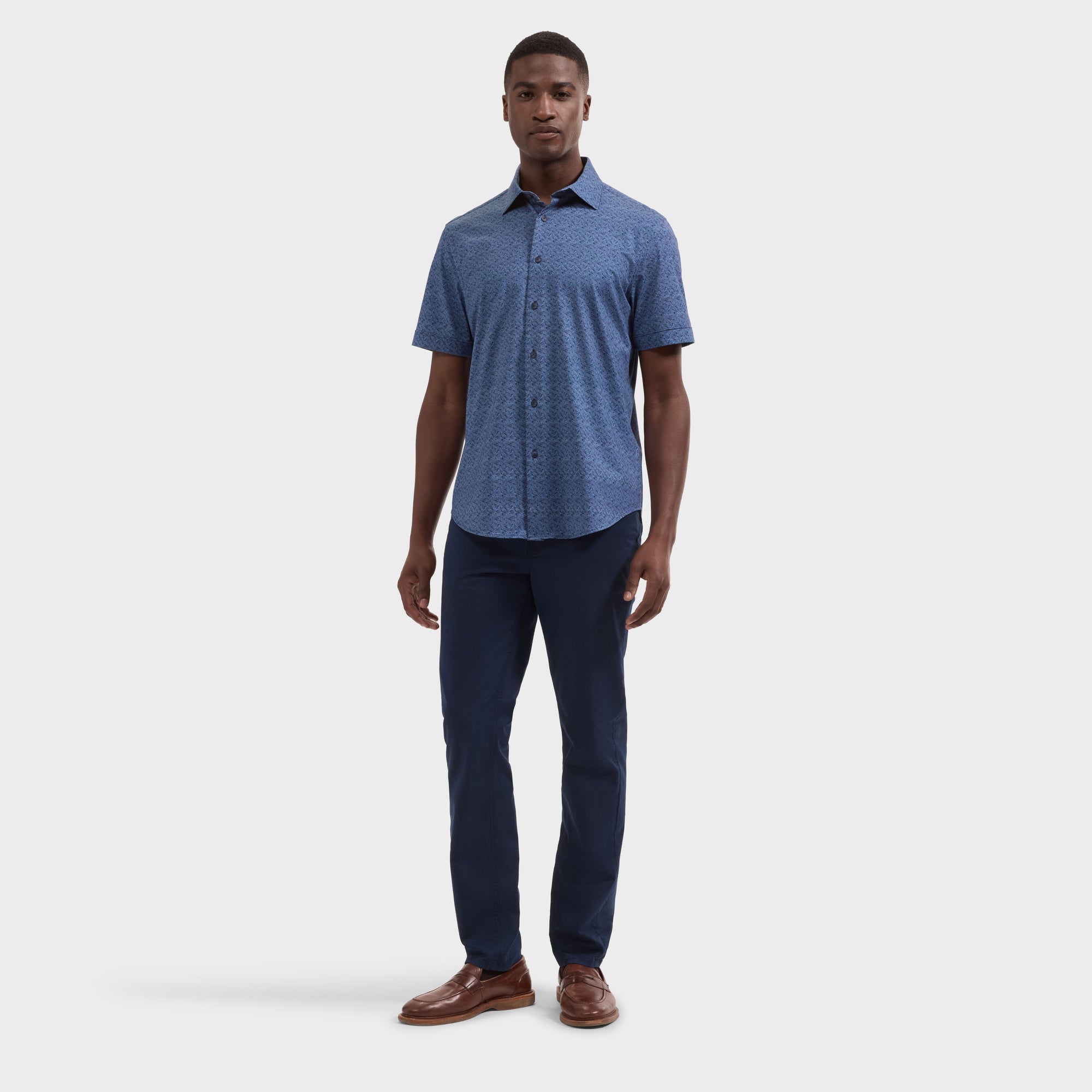 Miles OoohCotton Geometric Short-Sleeve Shirt