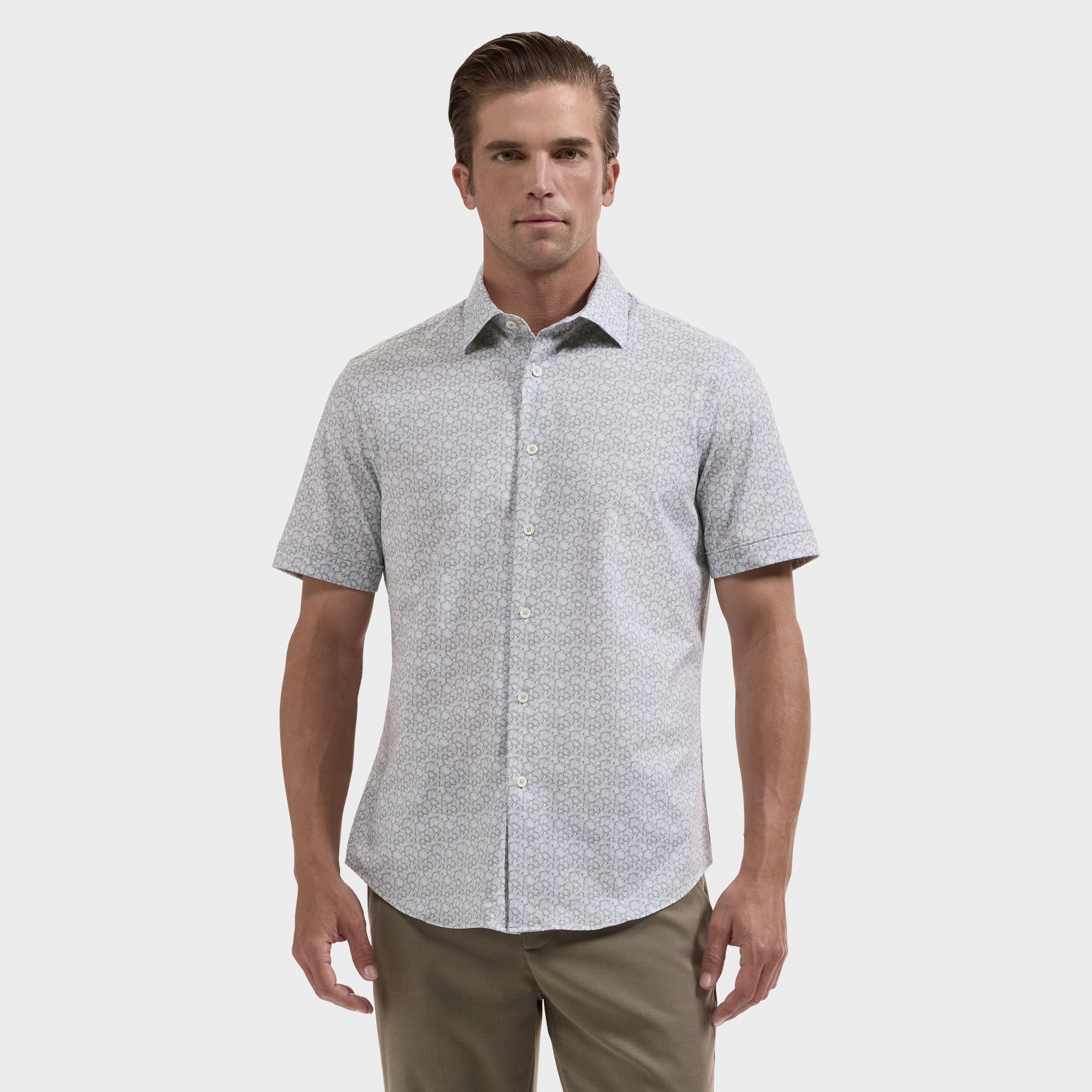 Miles OoohCotton Leaf Print Short-Sleeve Shirt