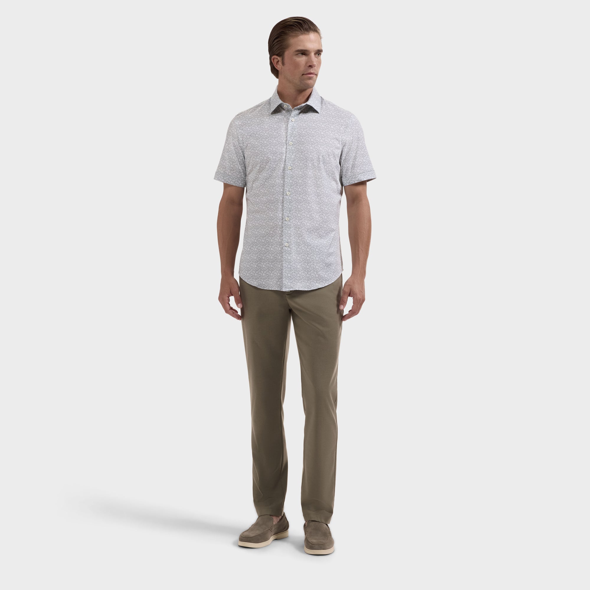 Miles OoohCotton Leaf Print Short-Sleeve Shirt