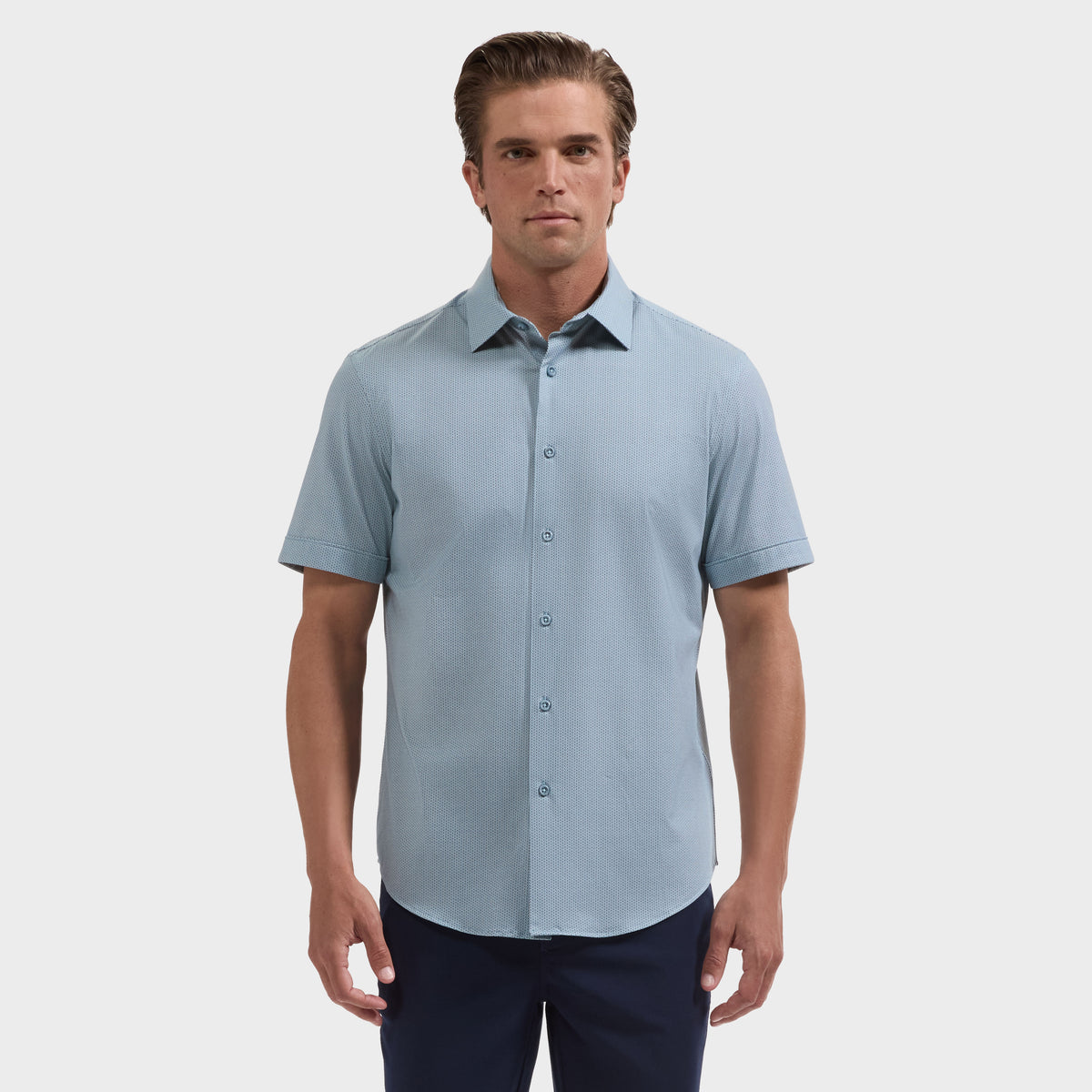 Miles OoohCotton Geometric Short-Sleeve Shirt