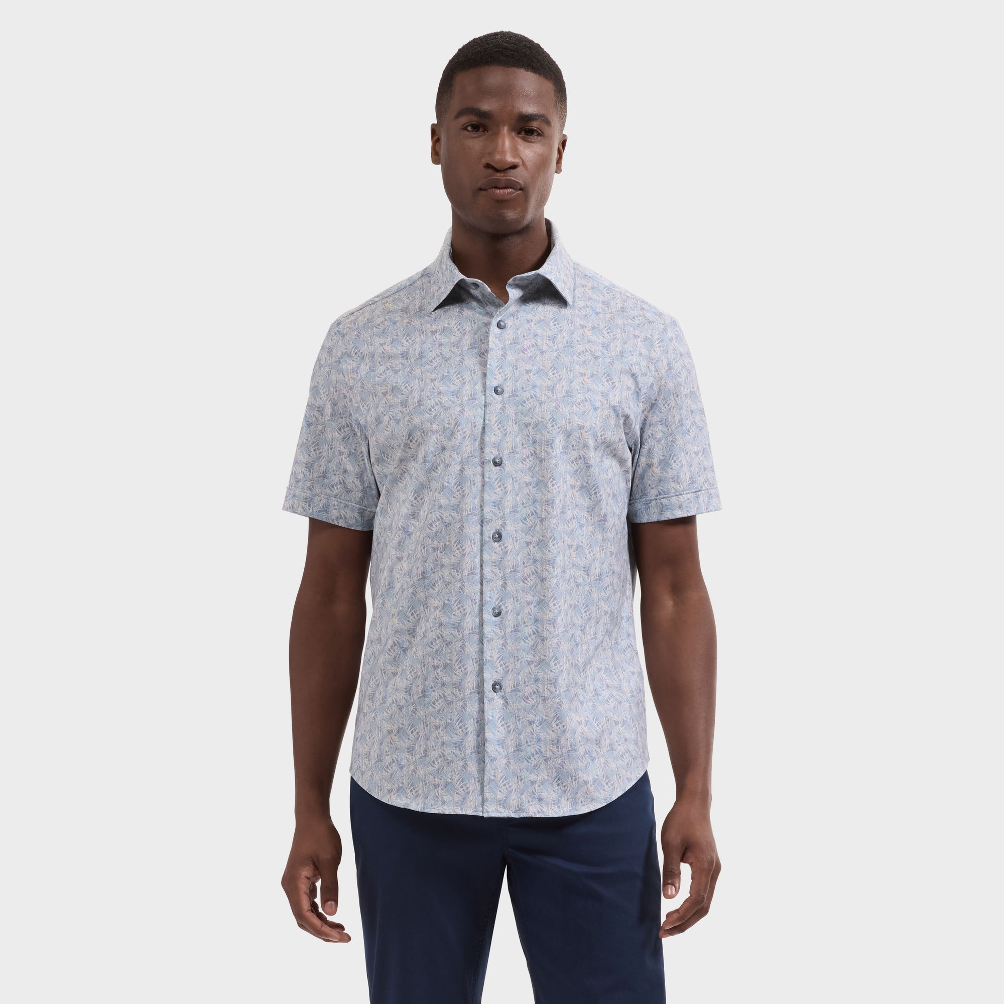 Miles OoohCotton Leaf Print Short-Sleeve Shirt