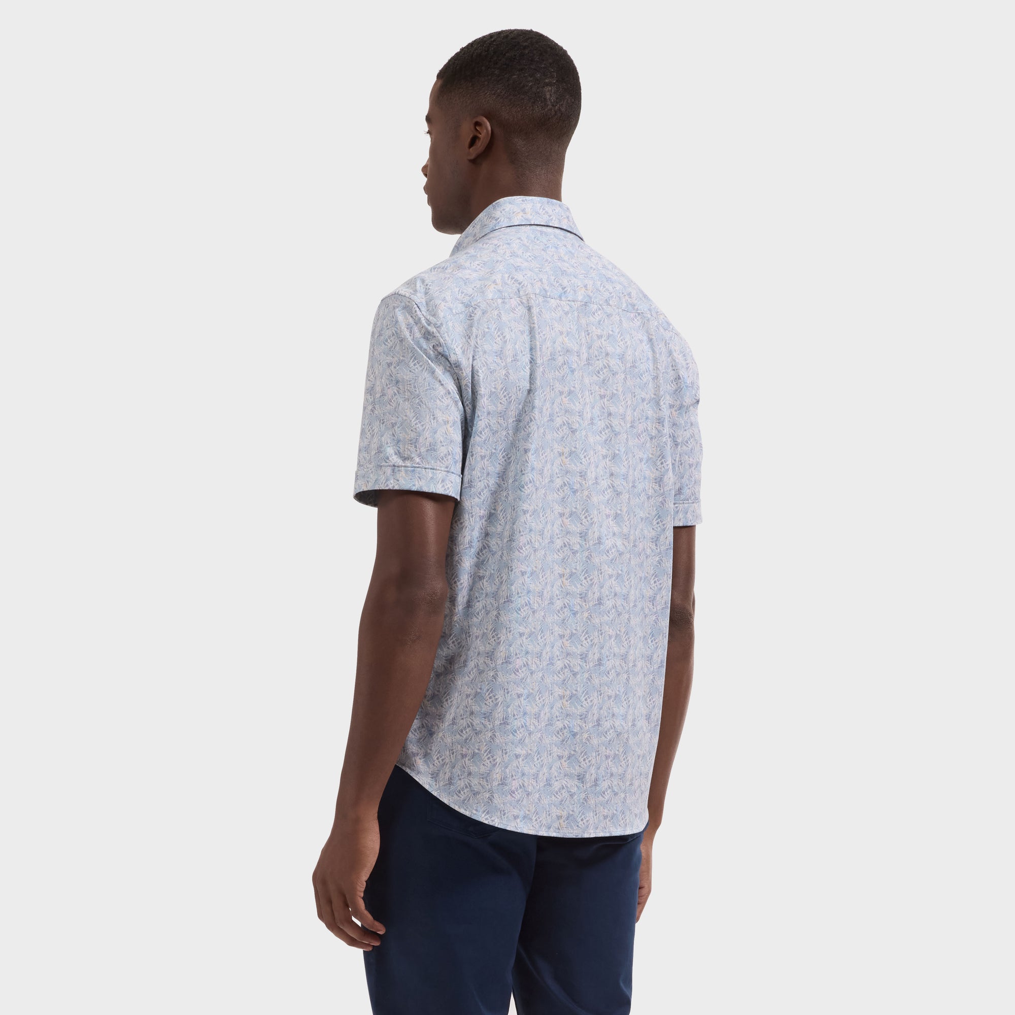Miles OoohCotton Leaf Print Short-Sleeve Shirt