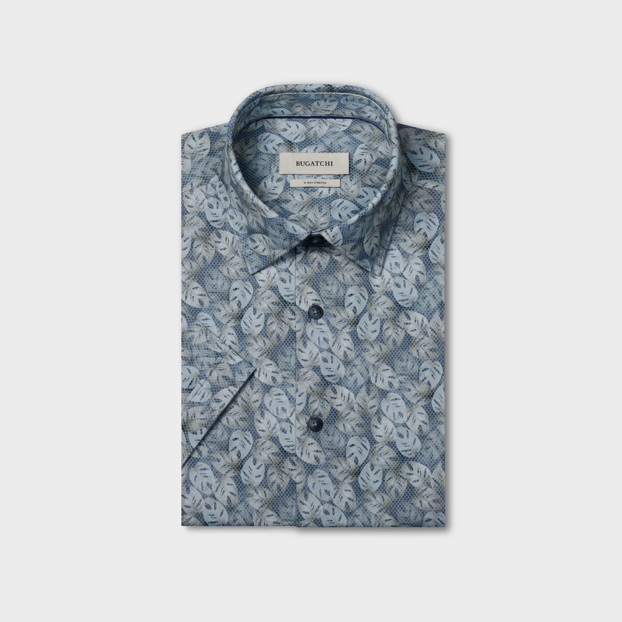 Miles OoohCotton Leaf Print Short-Sleeve Shirt