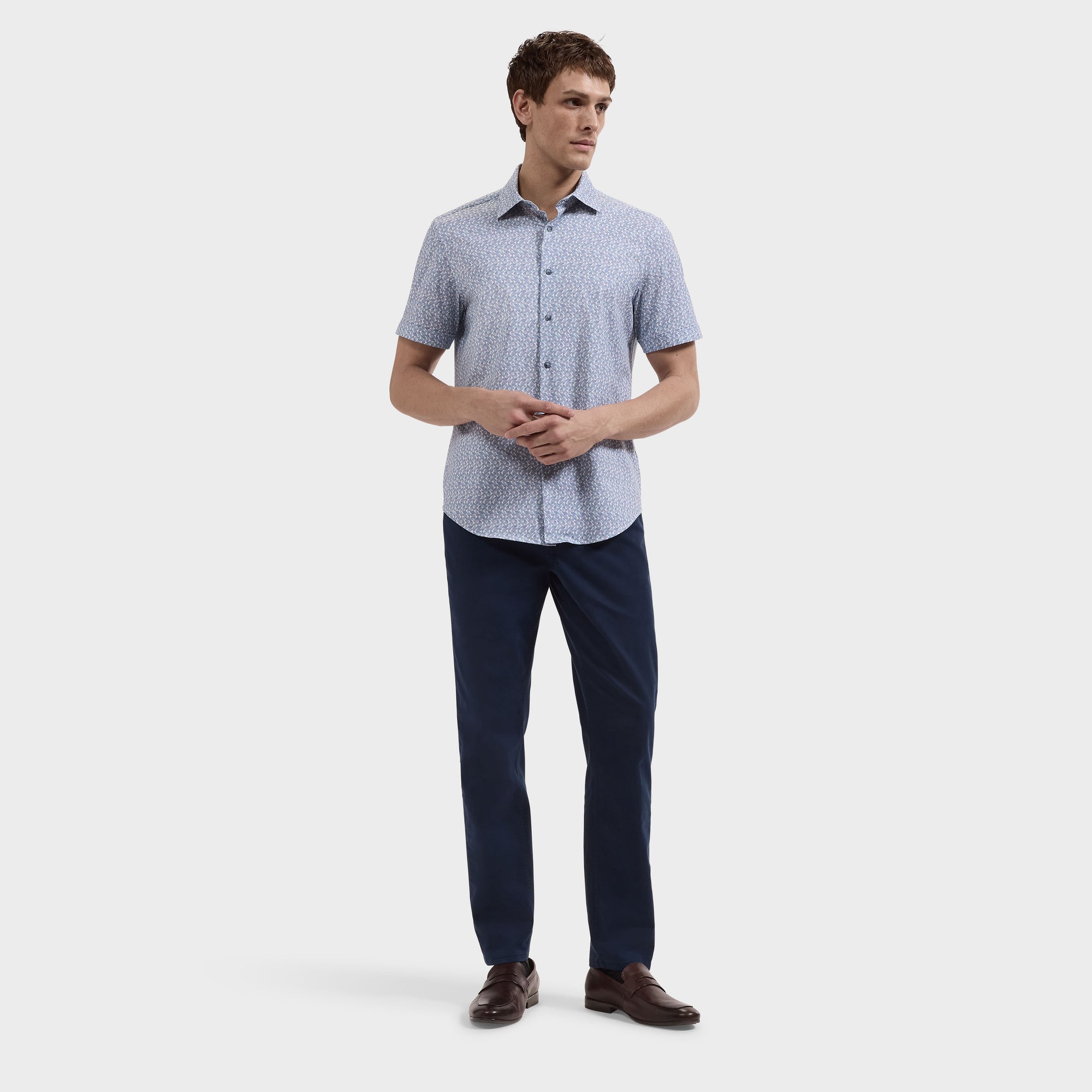 Miles OoohCotton Geometric Short-Sleeve Shirt