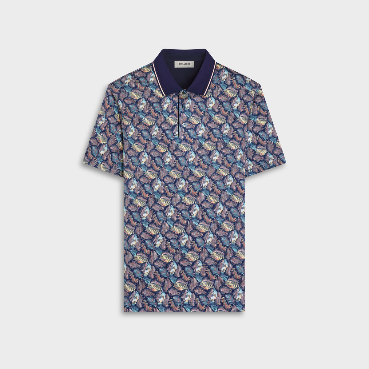 Vidal OoohCotton Leaf Print Polo Shirt