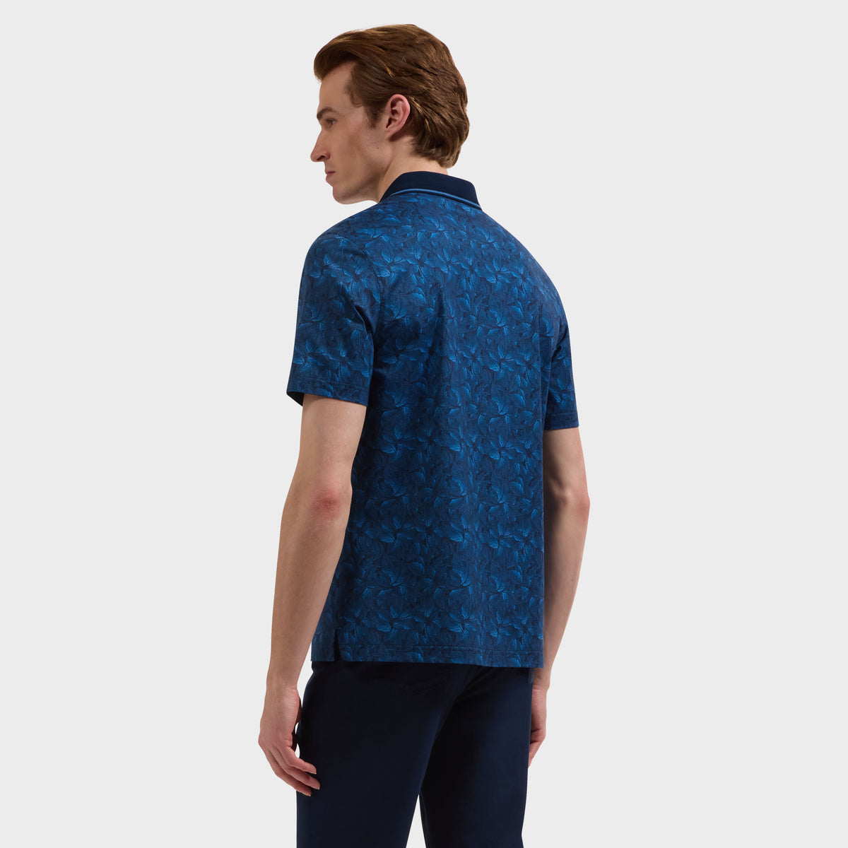 Vidal OoohCotton Leaf Print Polo Shirt