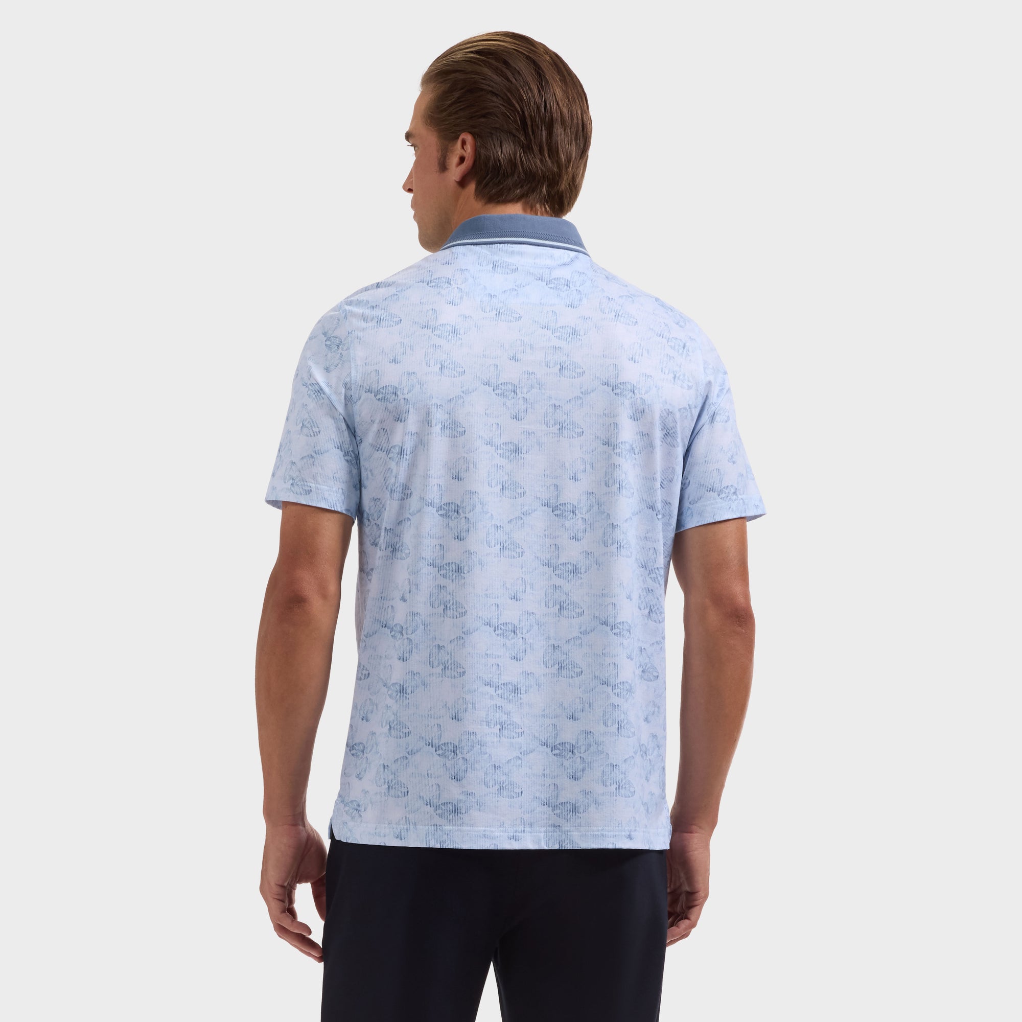 Vidal OoohCotton Leaf Print Polo Shirt