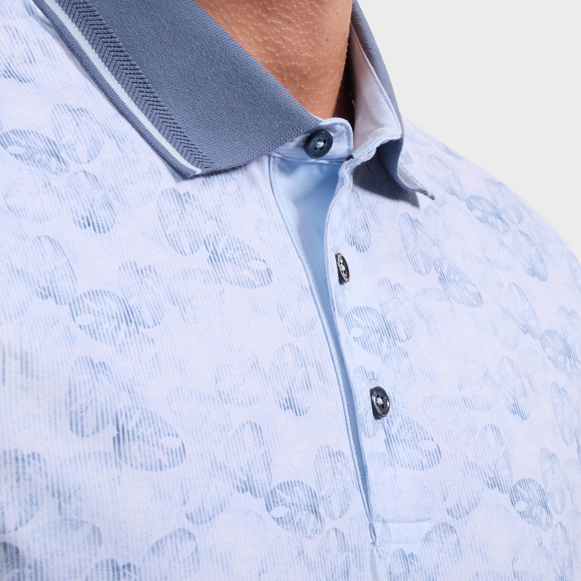 Vidal OoohCotton Leaf Print Polo Shirt