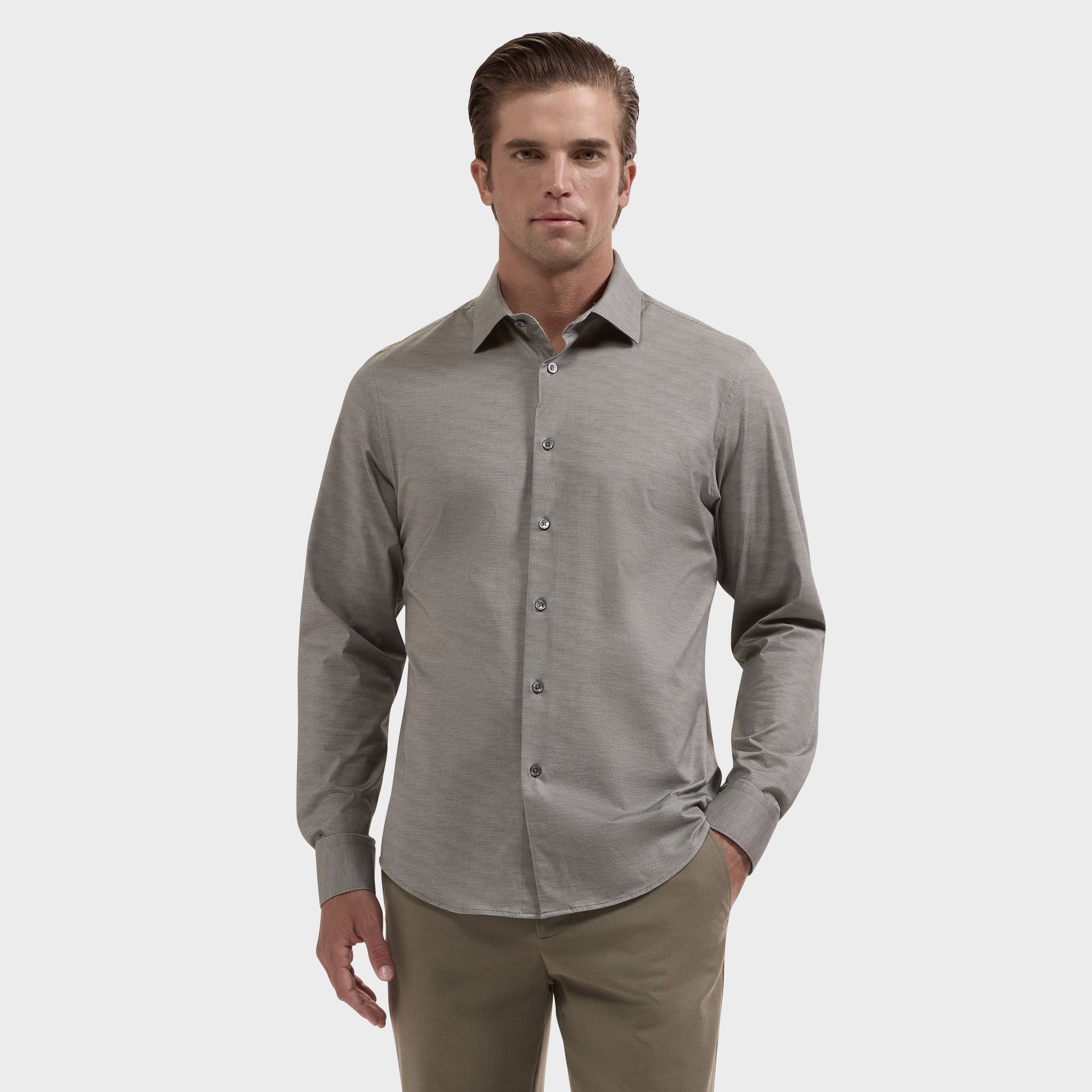 James OoohCotton Herringbone Shirt