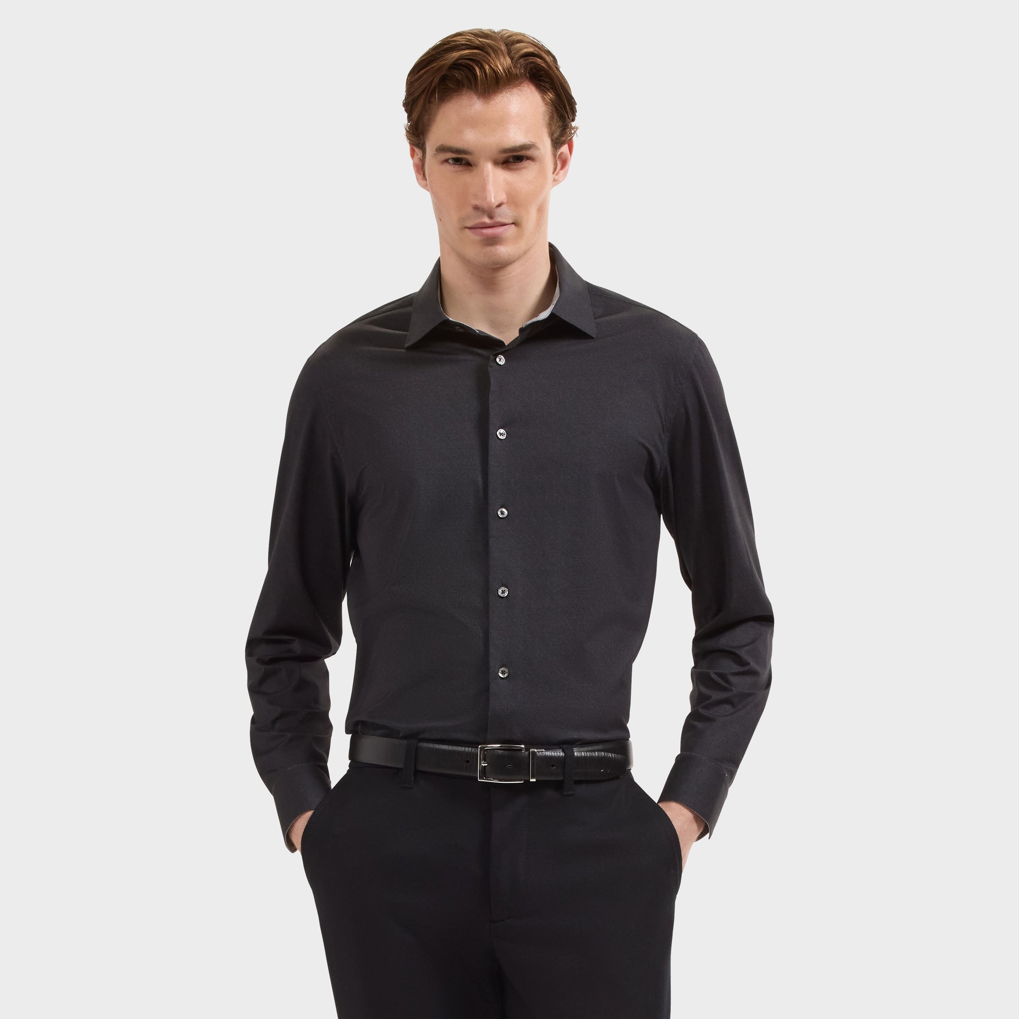 Jimmy OoohCotton Double-Sided Solid Shirt