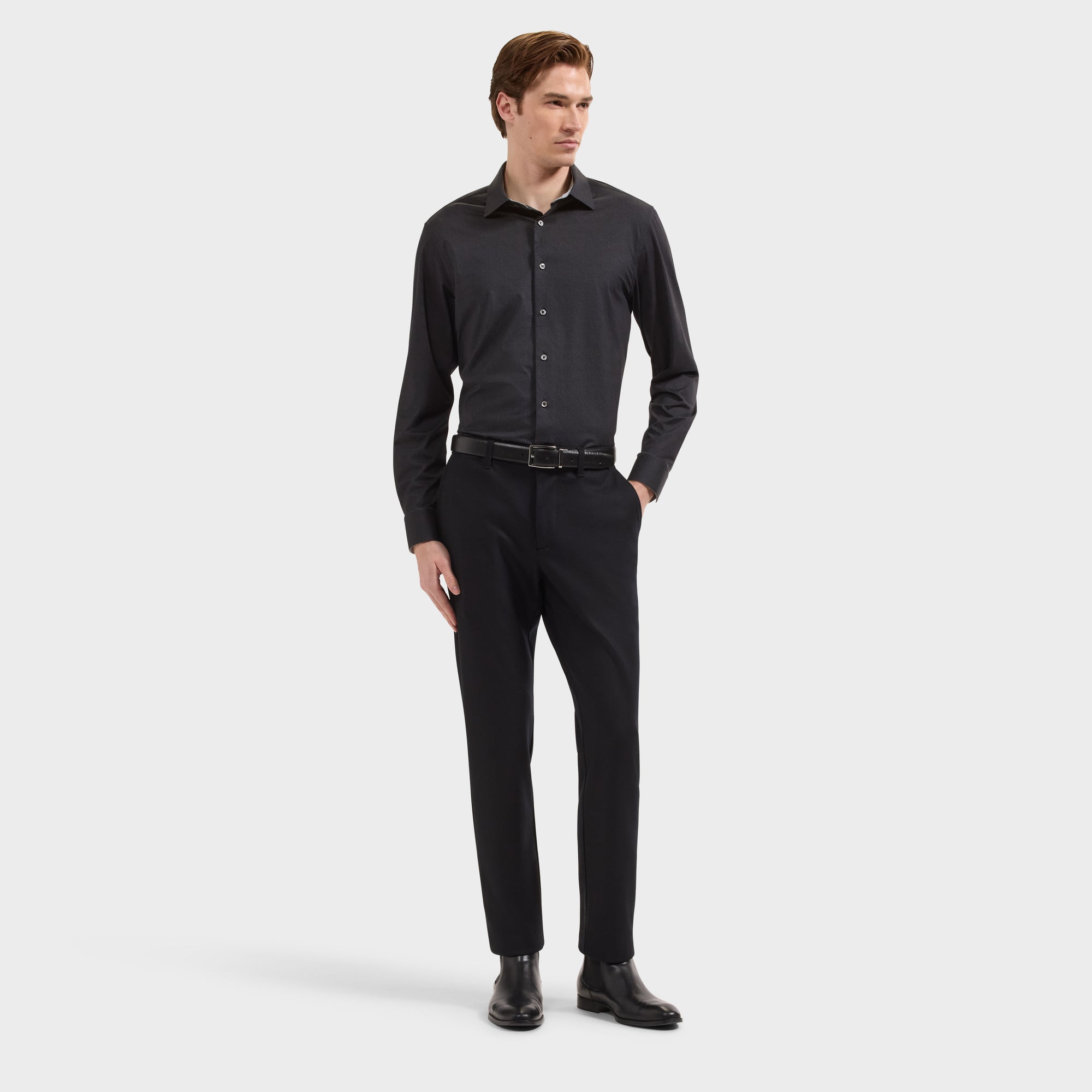 Jimmy OoohCotton Double-Sided Solid Shirt