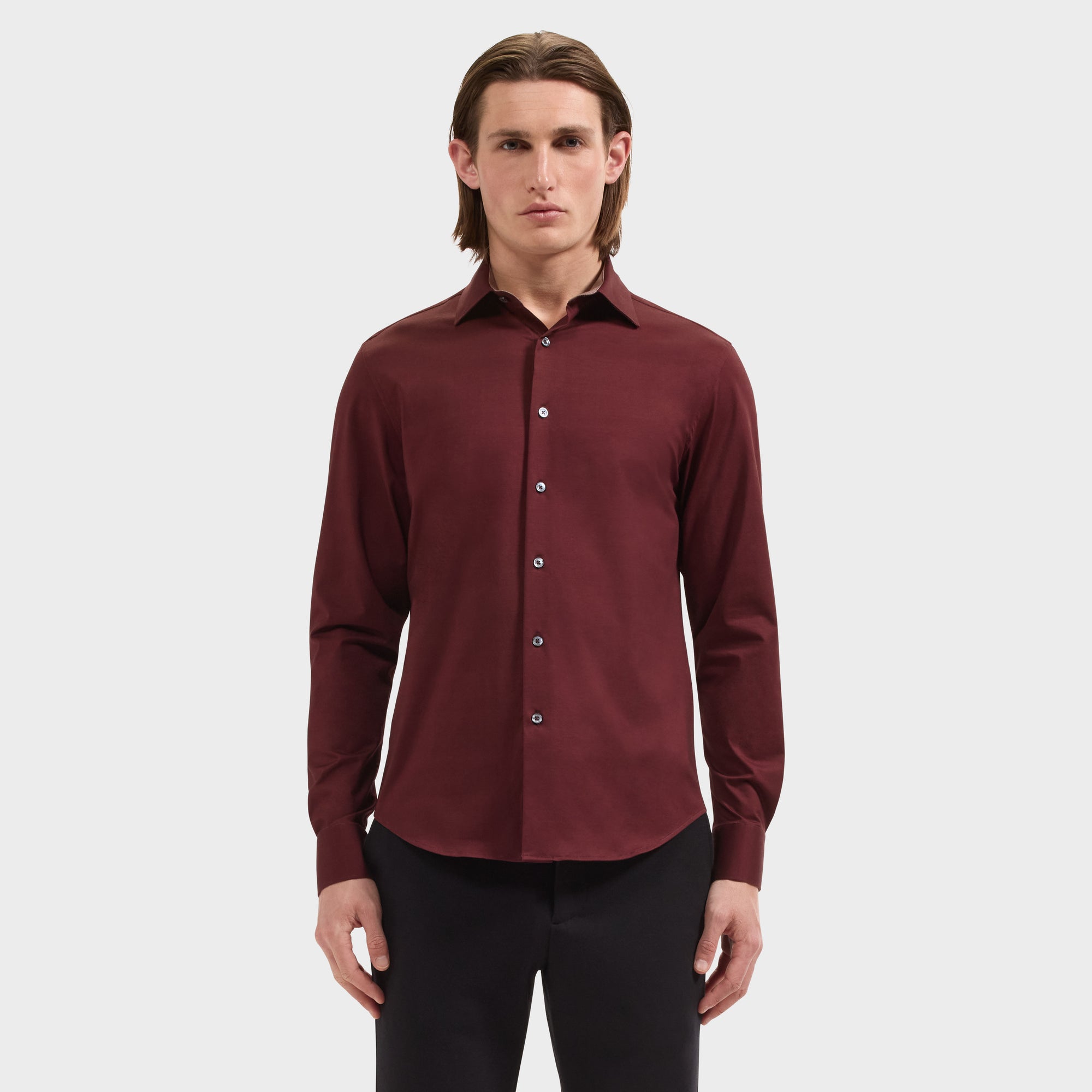 Jimmy OoohCotton Double-Sided Solid Shirt