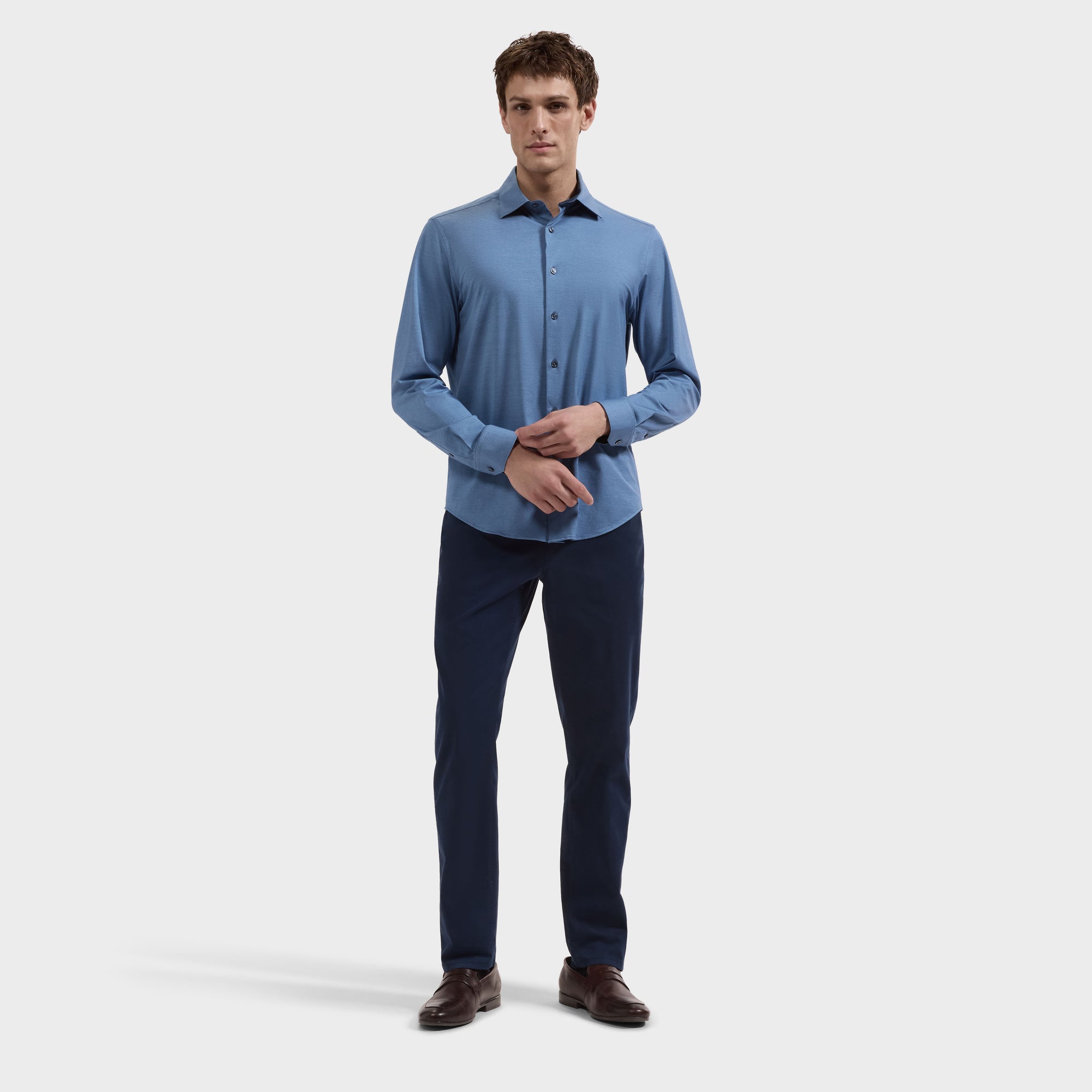 Jimmy OoohCotton Double-Sided Solid Shirt
