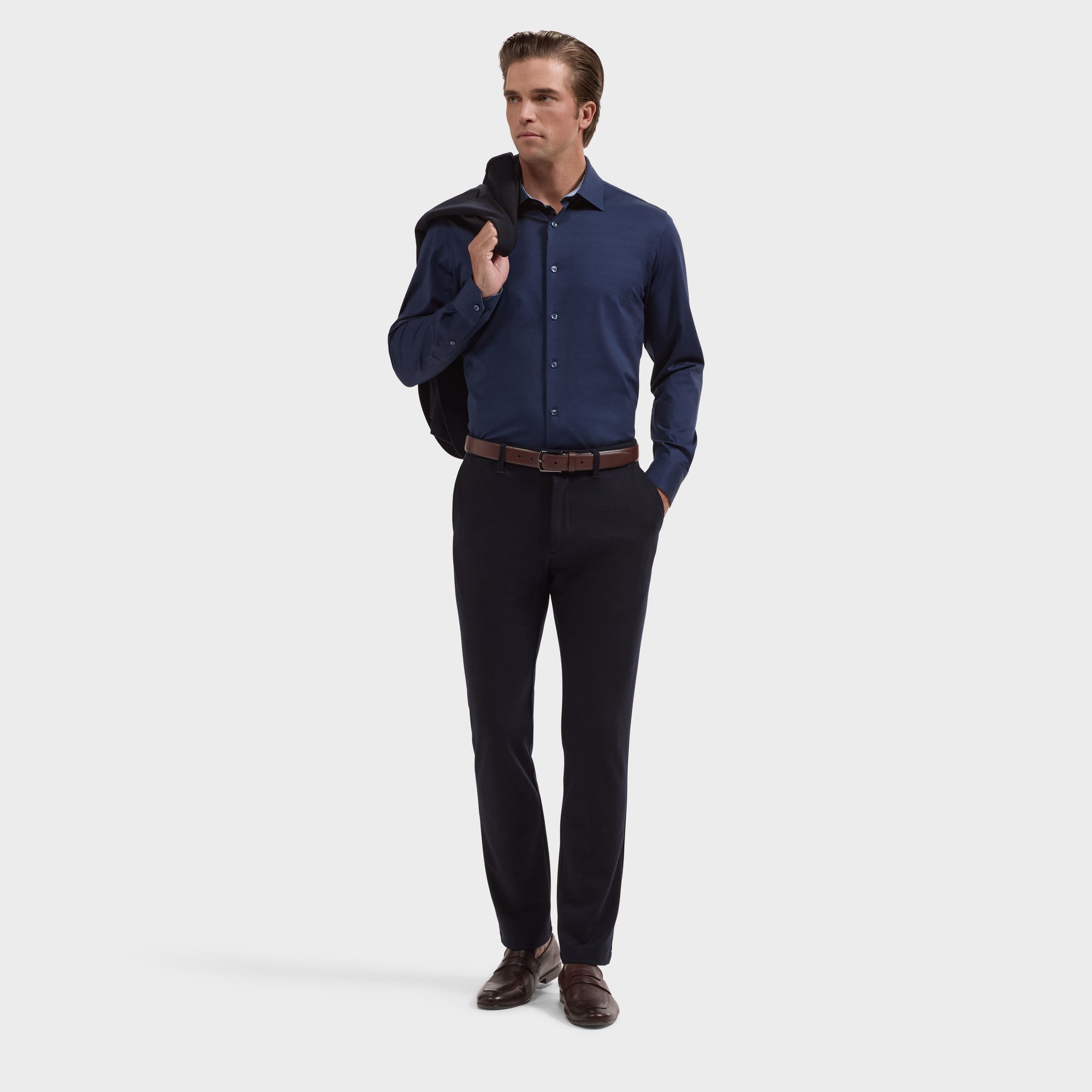 Jimmy OoohCotton Double-Sided Solid Shirt