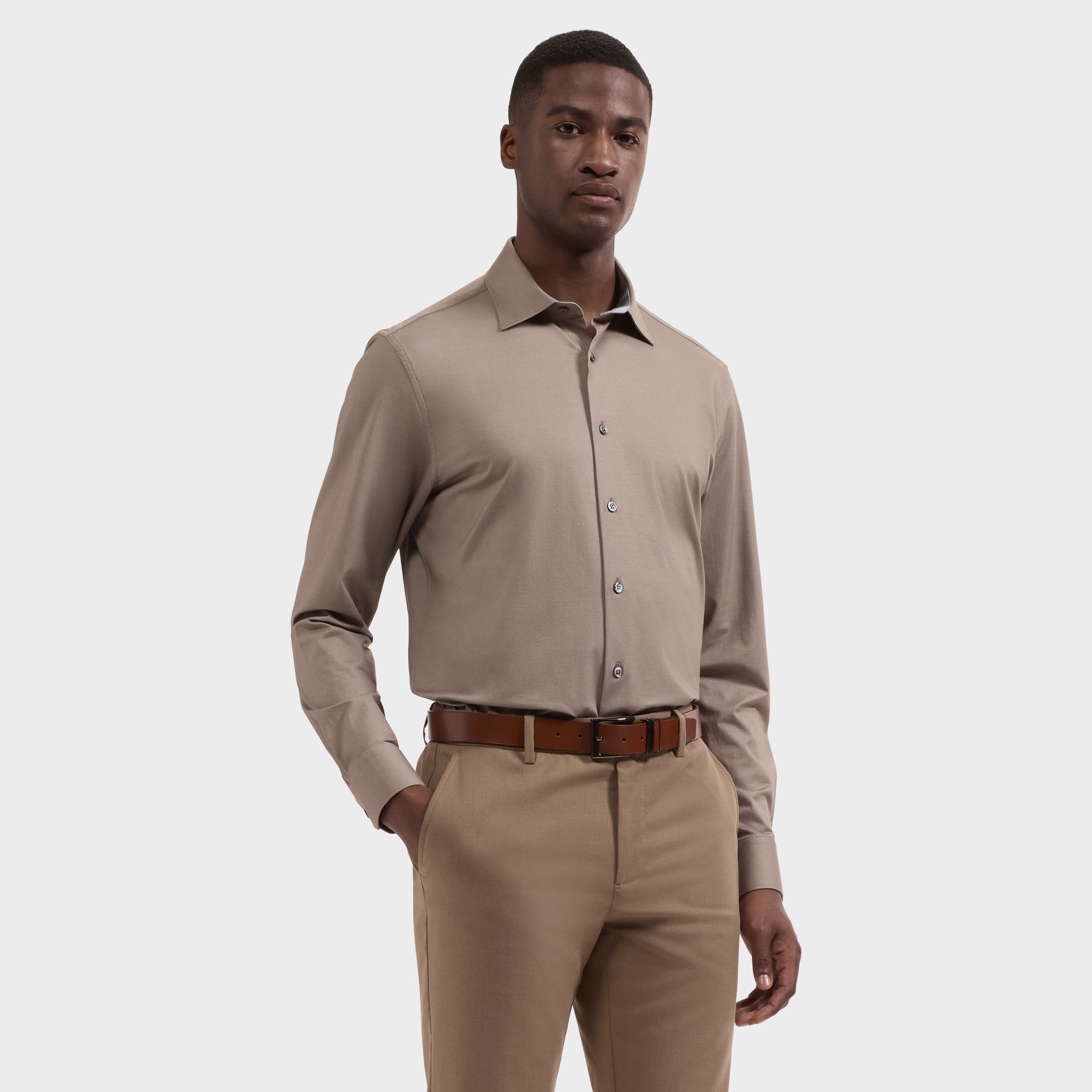 Jimmy OoohCotton Double-Sided Solid Shirt