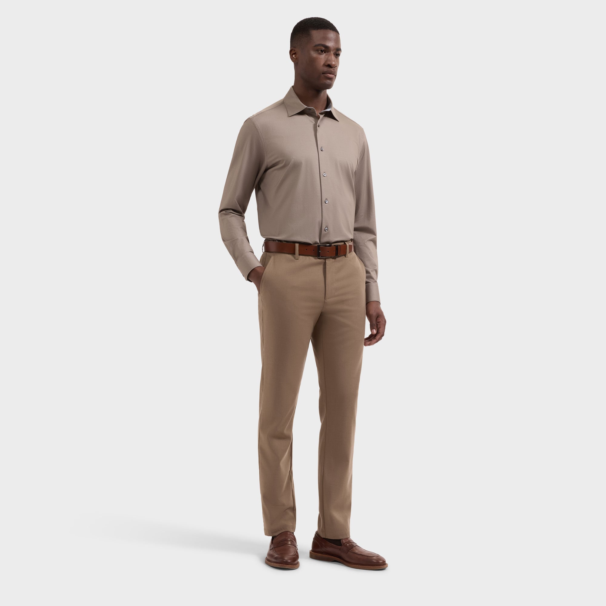 Jimmy OoohCotton Double-Sided Solid Shirt