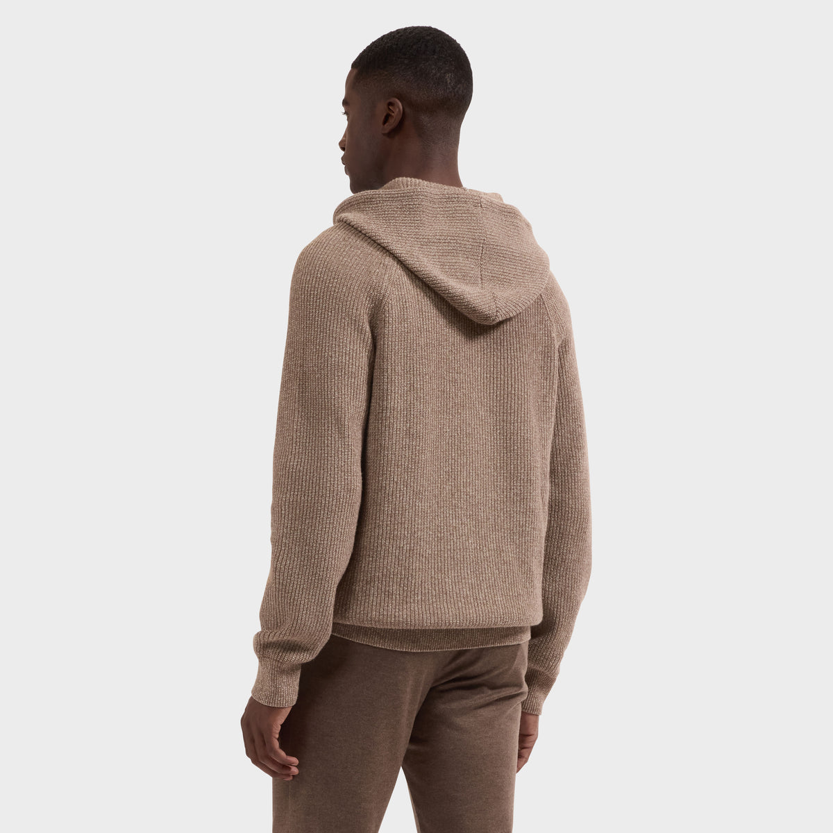 Melange Zip Hoodie Sweater