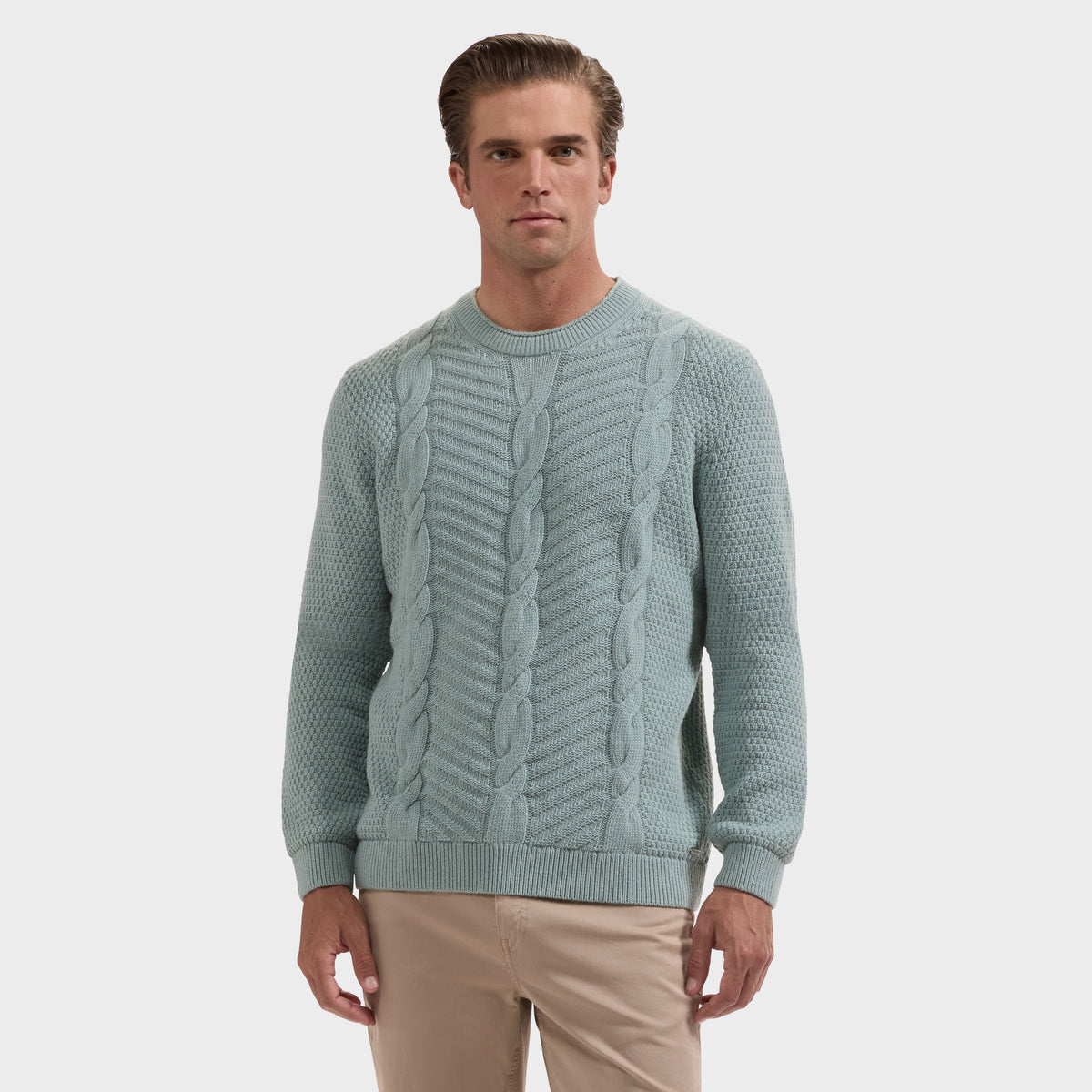 Cable Knit Crewneck Sweater