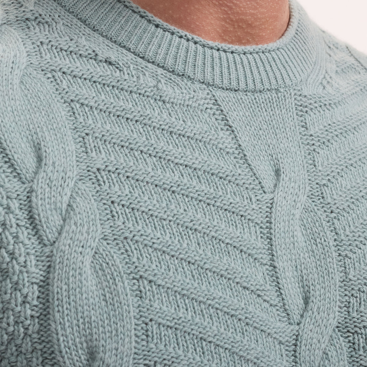 Cable Knit Crewneck Sweater