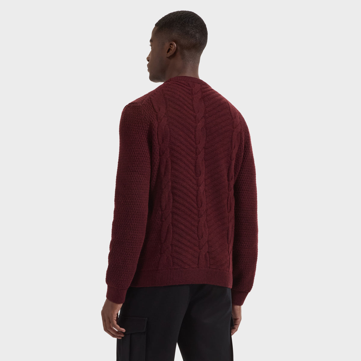 Cable Knit Crewneck Sweater