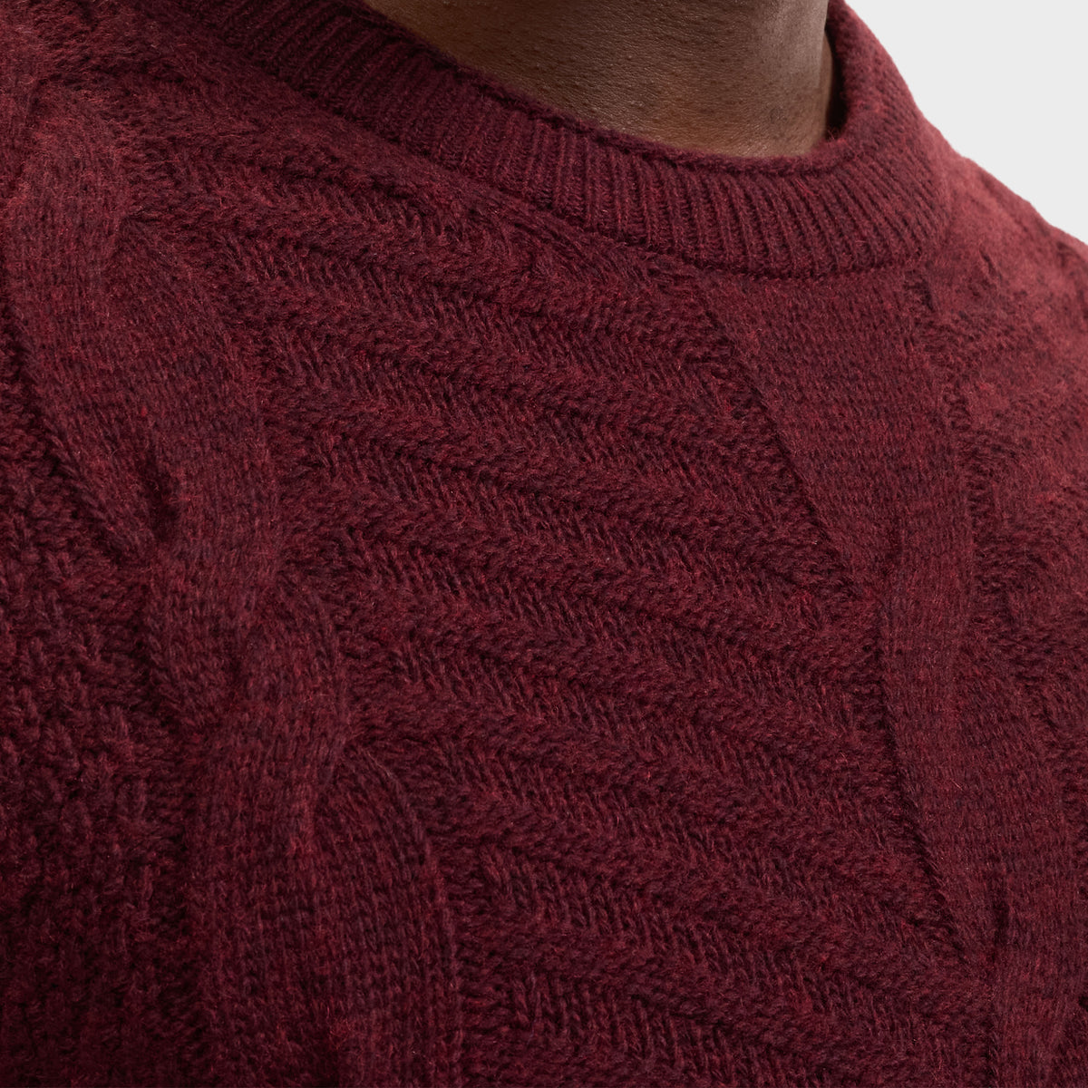 Cable Knit Crewneck Sweater