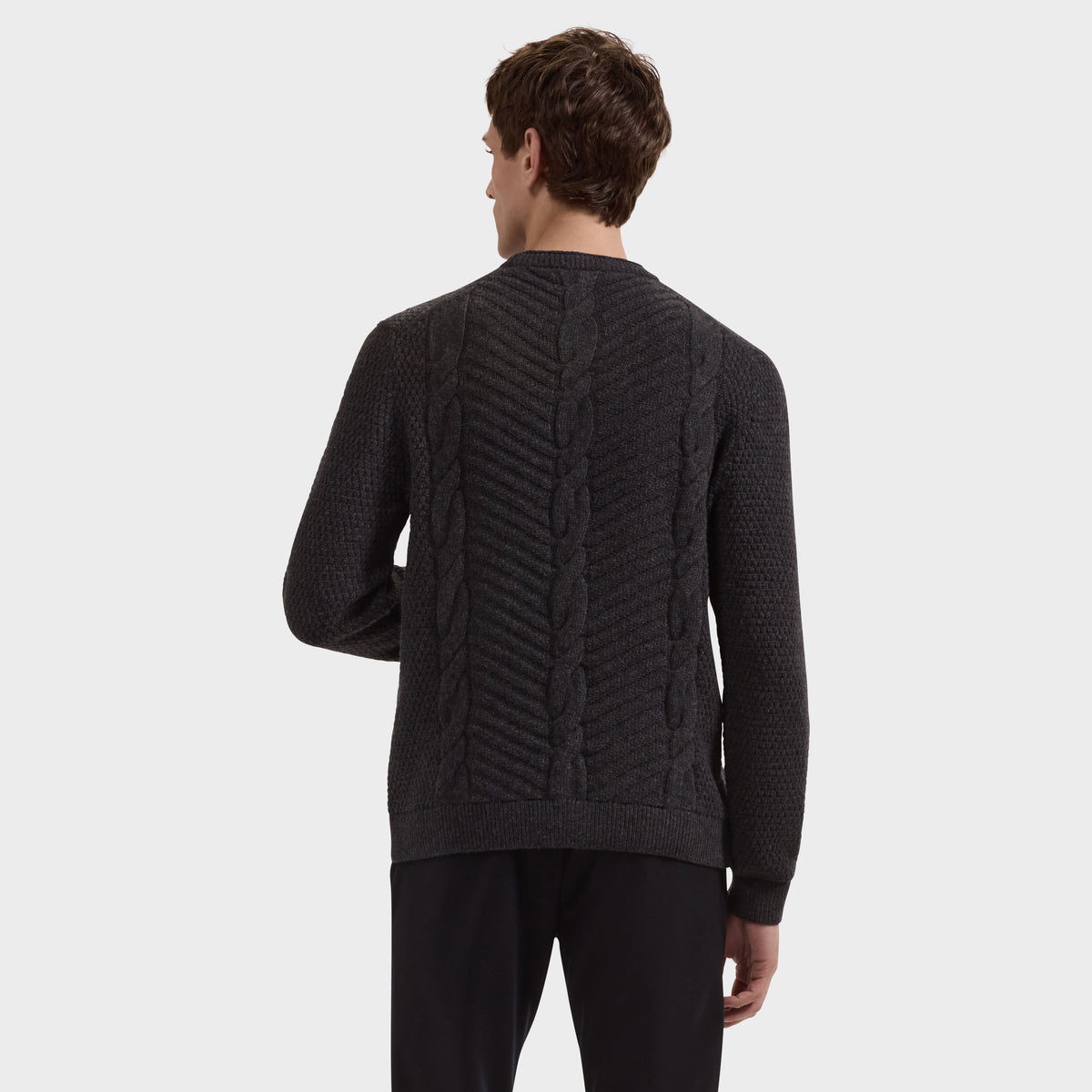 Cable Knit Crewneck Sweater